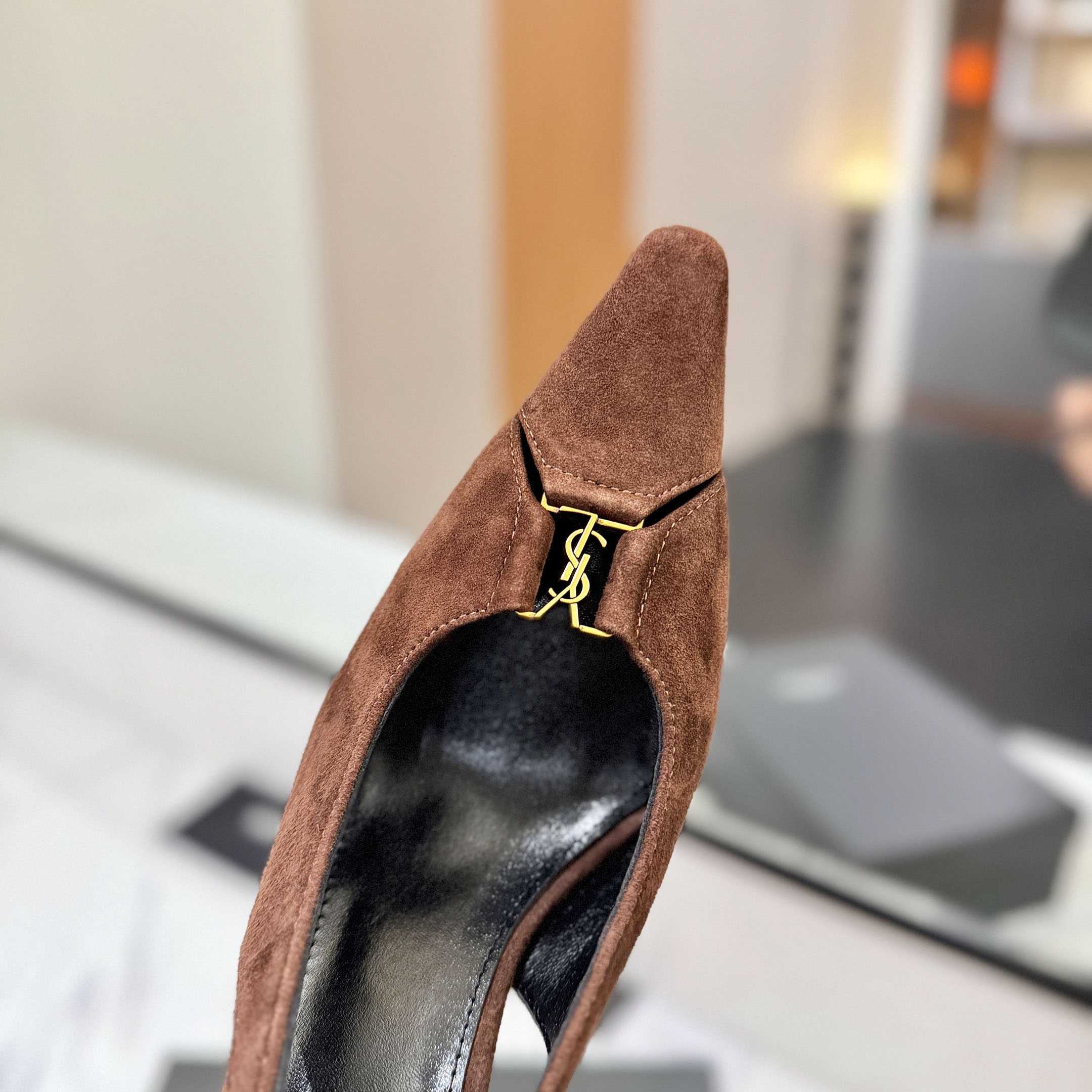 Saint Laurent Babylone Breteuil Slingback Pumps - FashionPlug