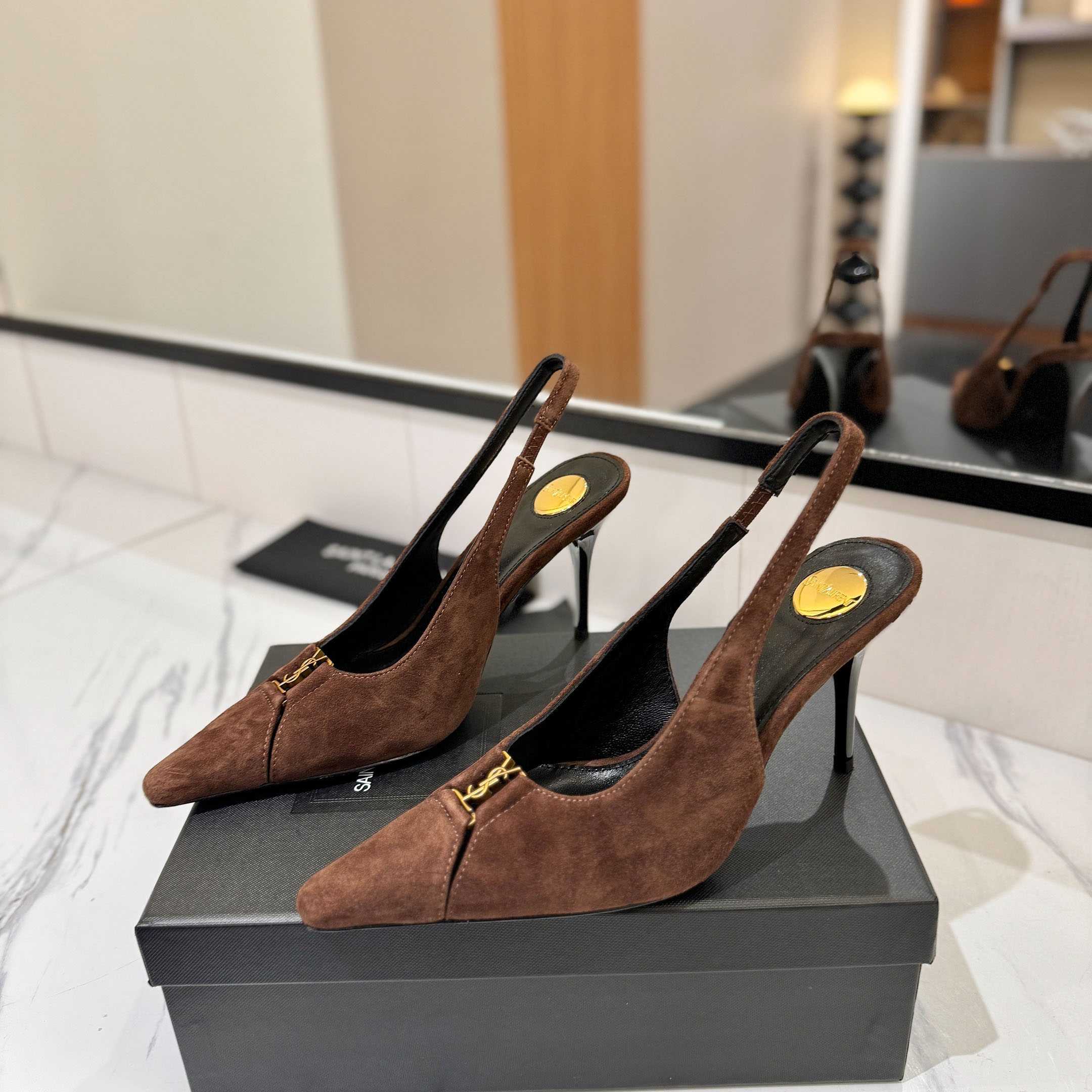 Saint Laurent Babylone Breteuil Slingback Pumps - FashionPlug
