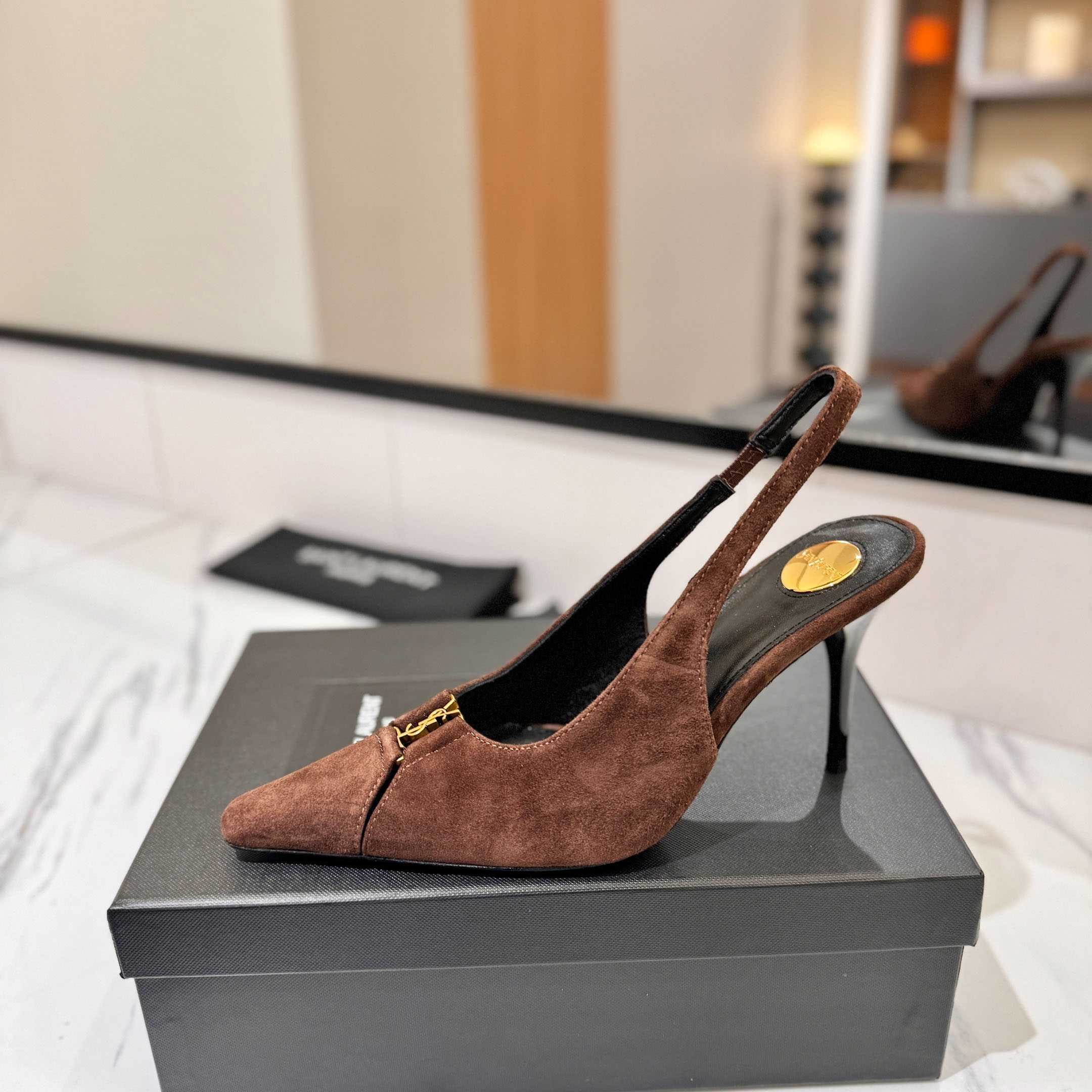 Saint Laurent Babylone Breteuil Slingback Pumps - FashionPlug