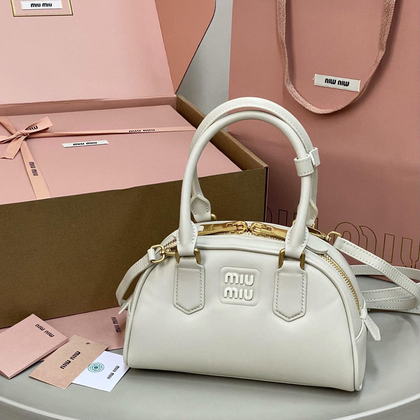Miu Miu Arcadie Leather Bag  - FashionPlug