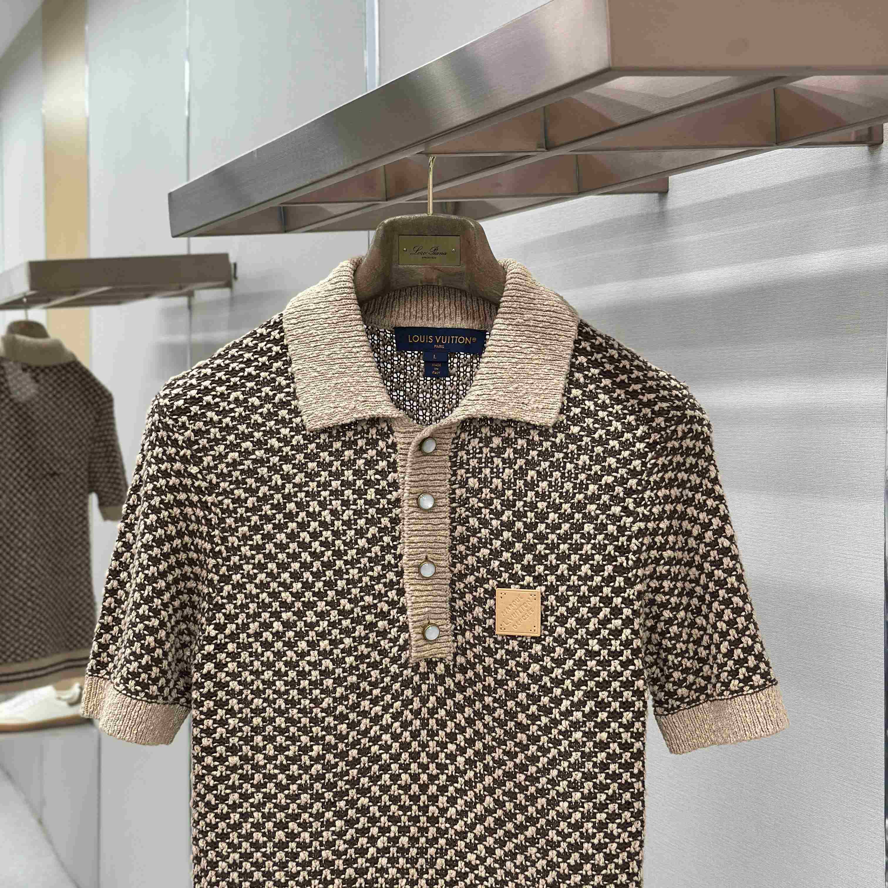 Louis Vuitton Short-Sleeved Knitted Mesh Polo 1AJUUD - FashionPlug