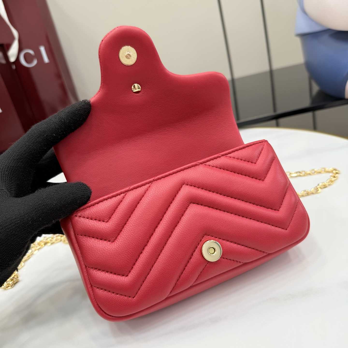 Gucci GG Marmont Mini Shoulder Bag - FashionPlug