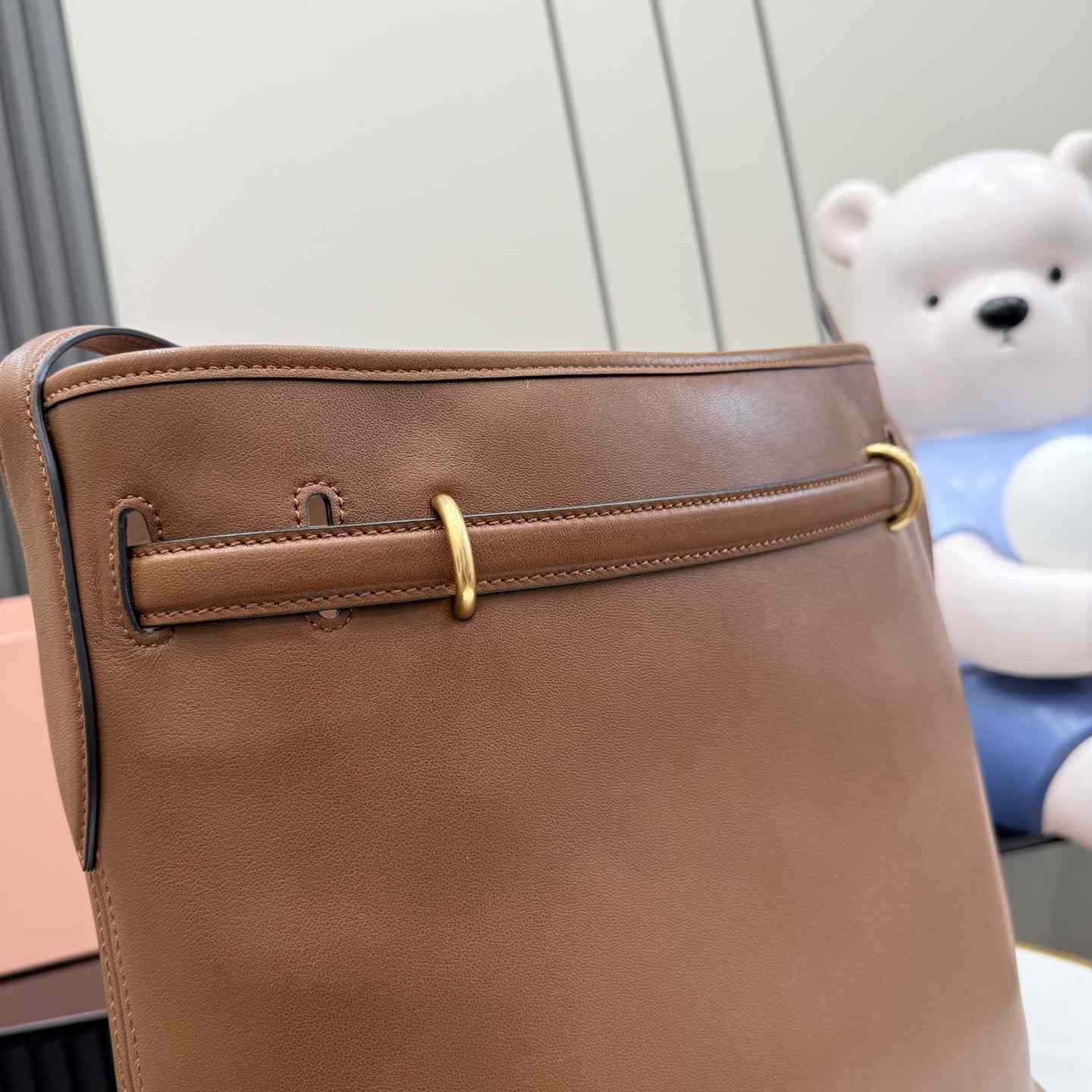 Miu Miu Aventure Nappa Leather Bucket Bag - FashionPlug