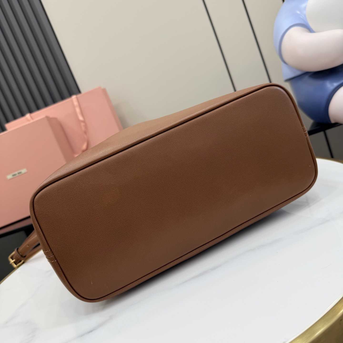 Miu Miu Aventure Nappa Leather Bucket Bag - FashionPlug
