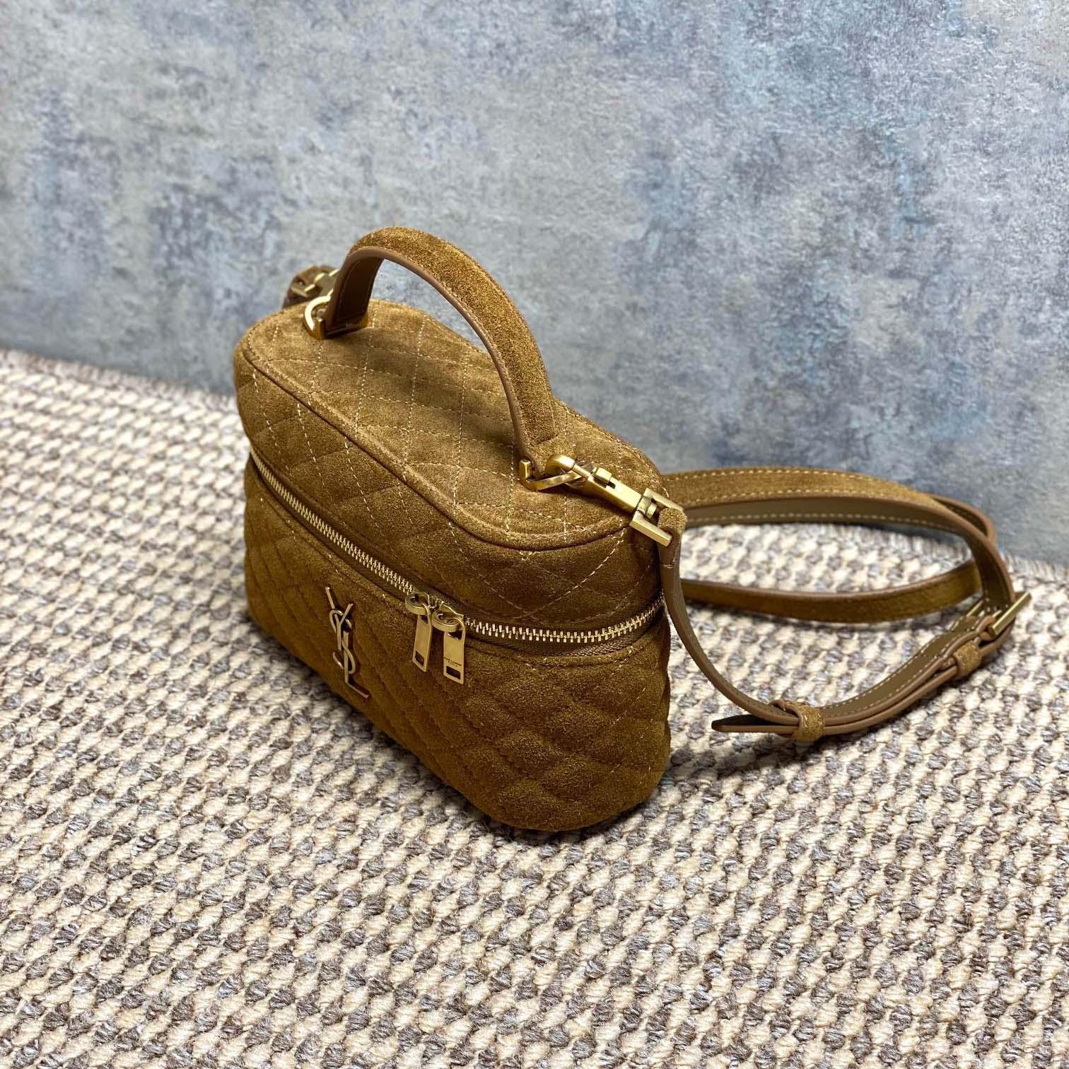 Saint Laurent GABY Vanity In Suede - FashionPlug