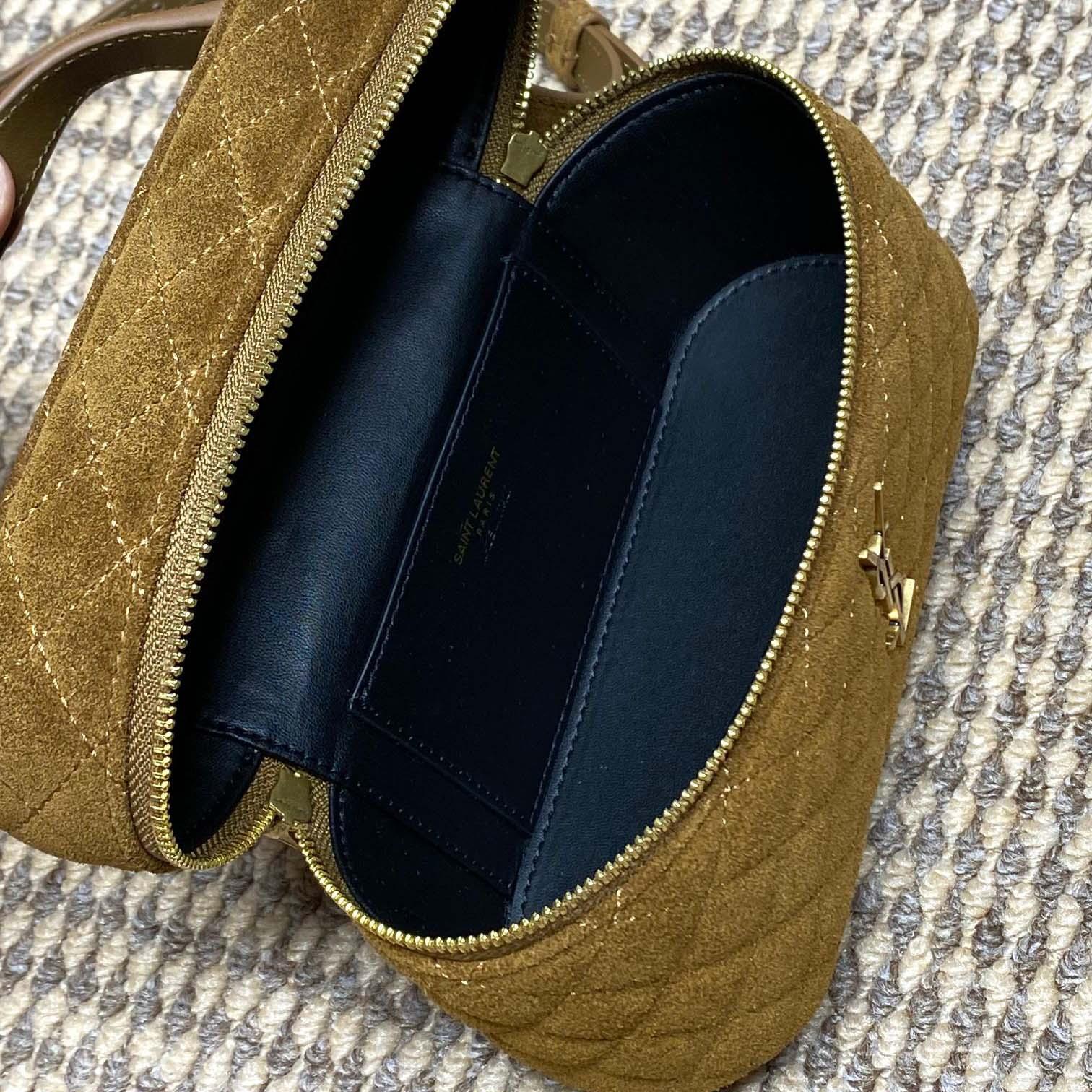 Saint Laurent GABY Vanity In Suede - FashionPlug
