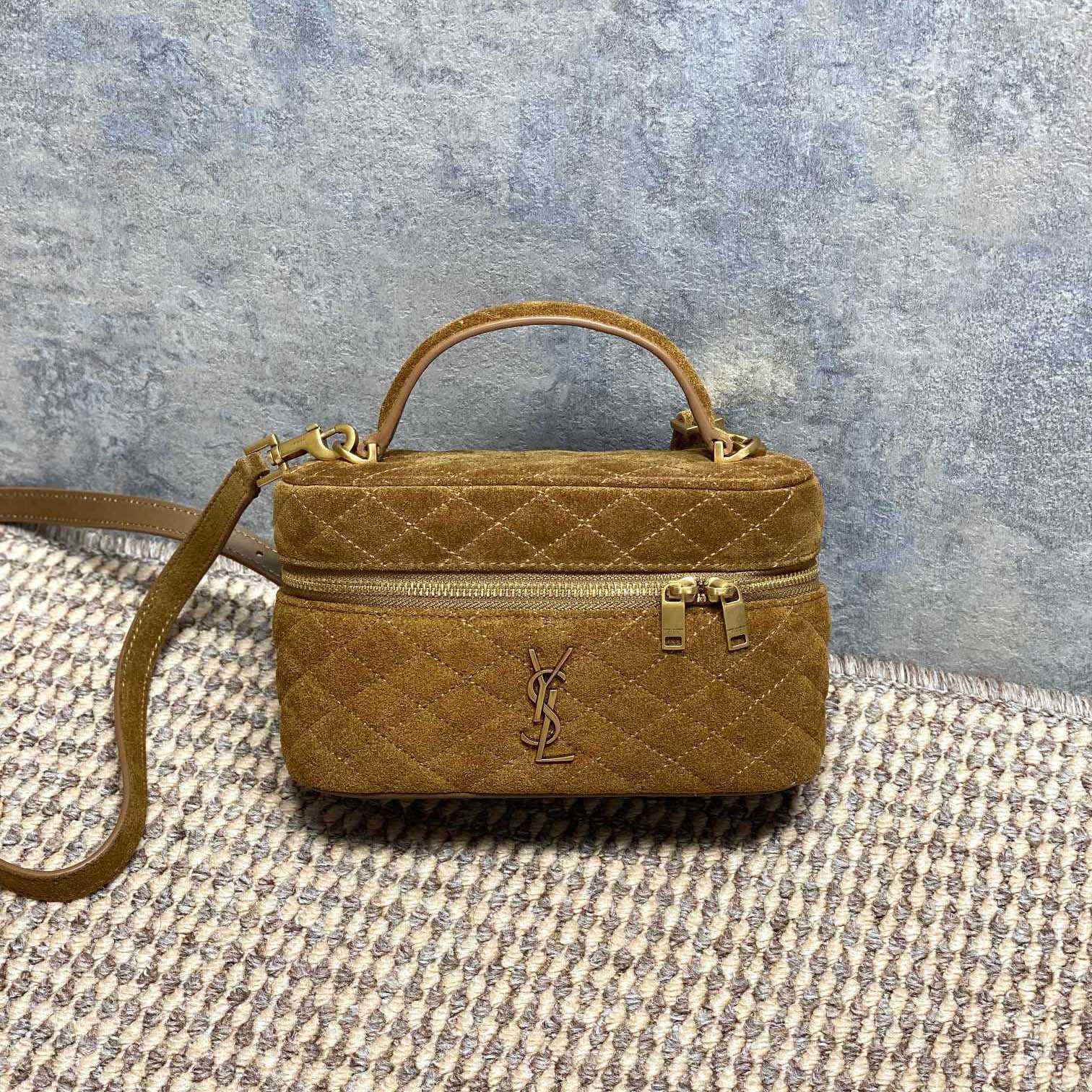 Saint Laurent GABY Vanity In Suede - FashionPlug