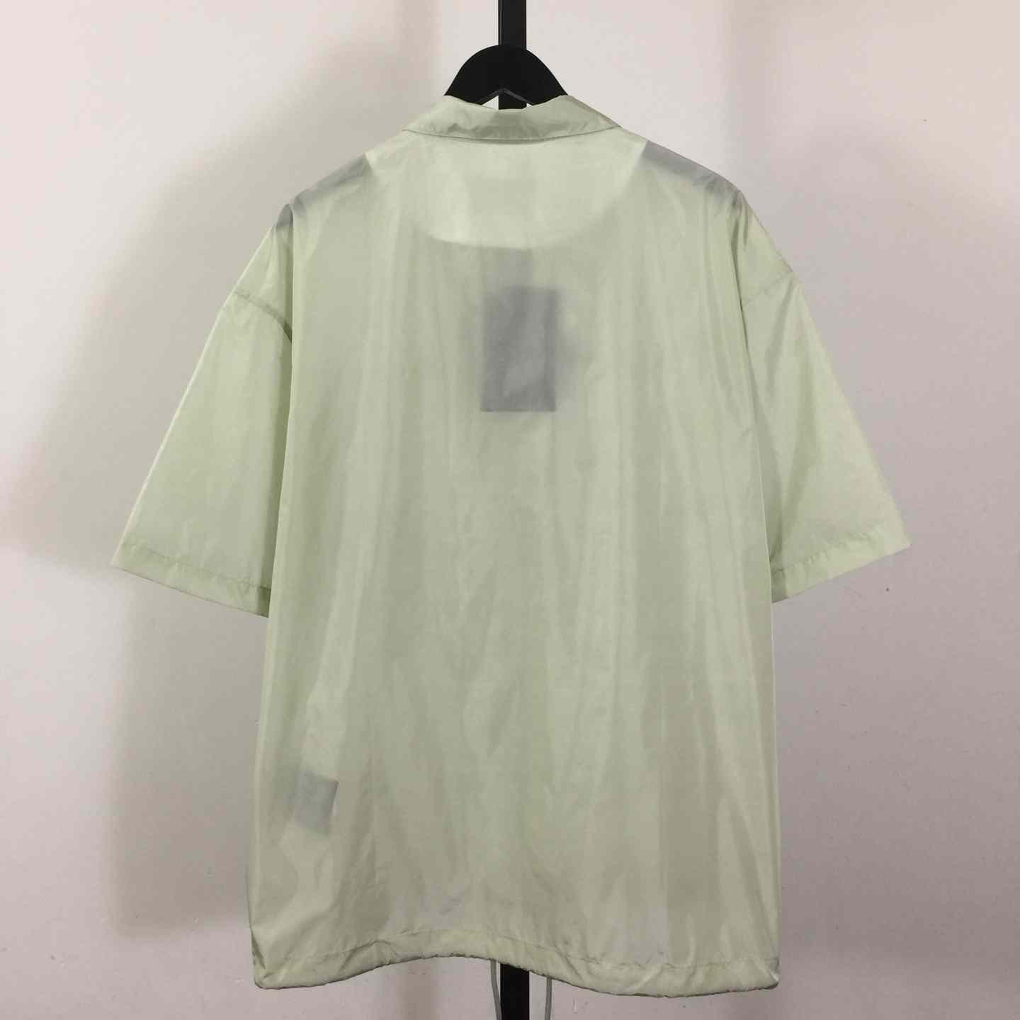 Prada Short-sleeved Re-Nylon Zipper Shirt - FashionPlug