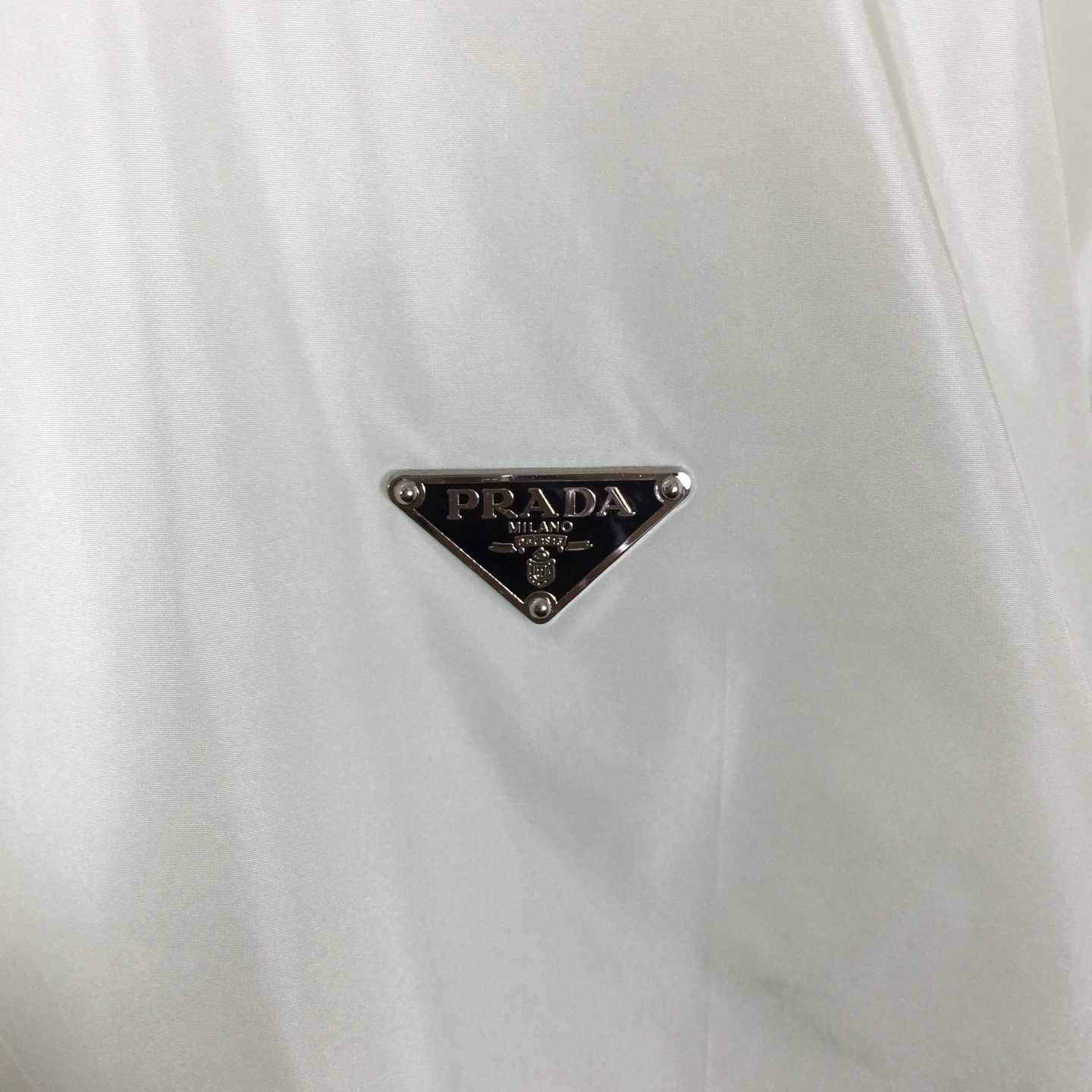 Prada Short-sleeved Re-Nylon Zipper Shirt - FashionPlug