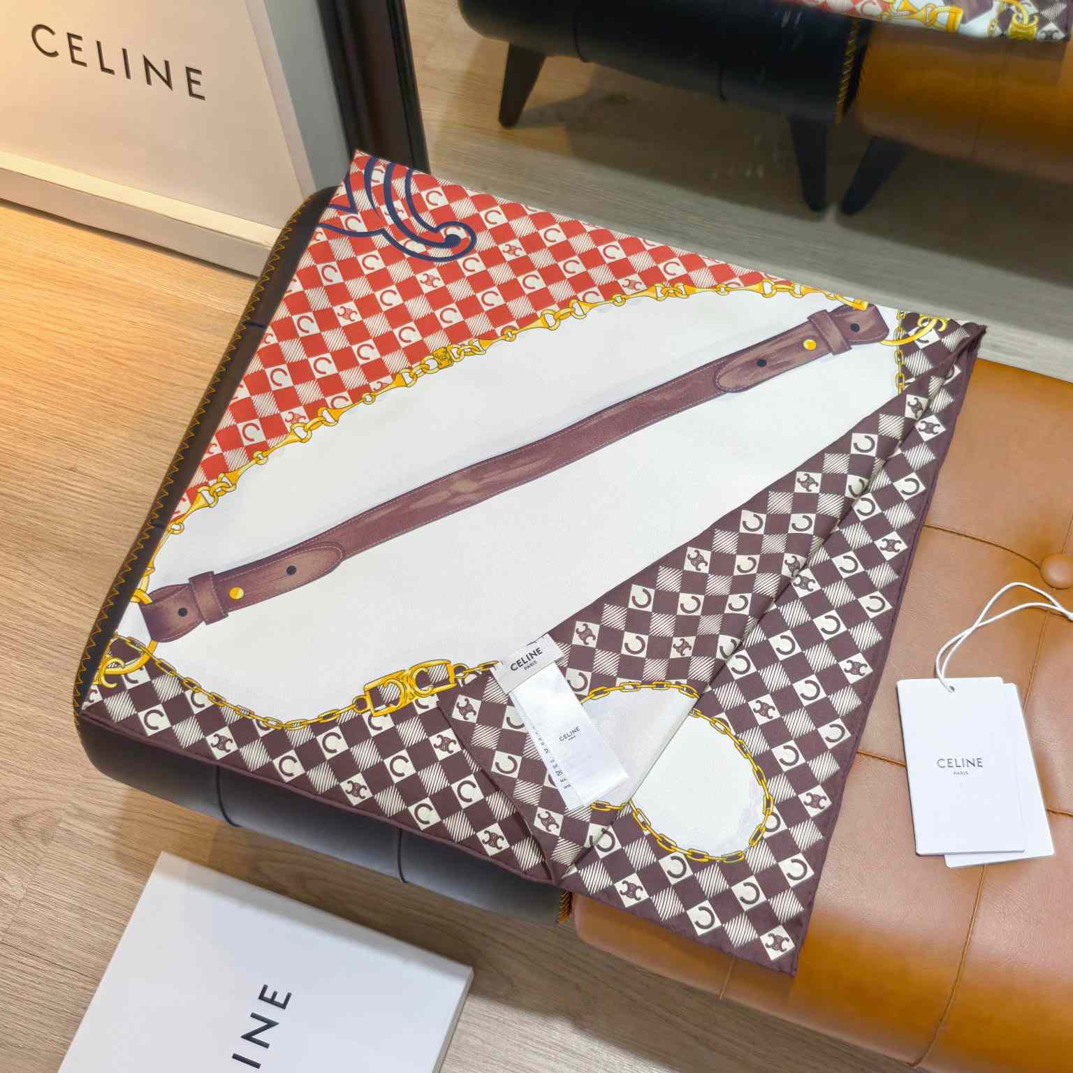 Celine  Bandana In Silk Twill - FashionPlug