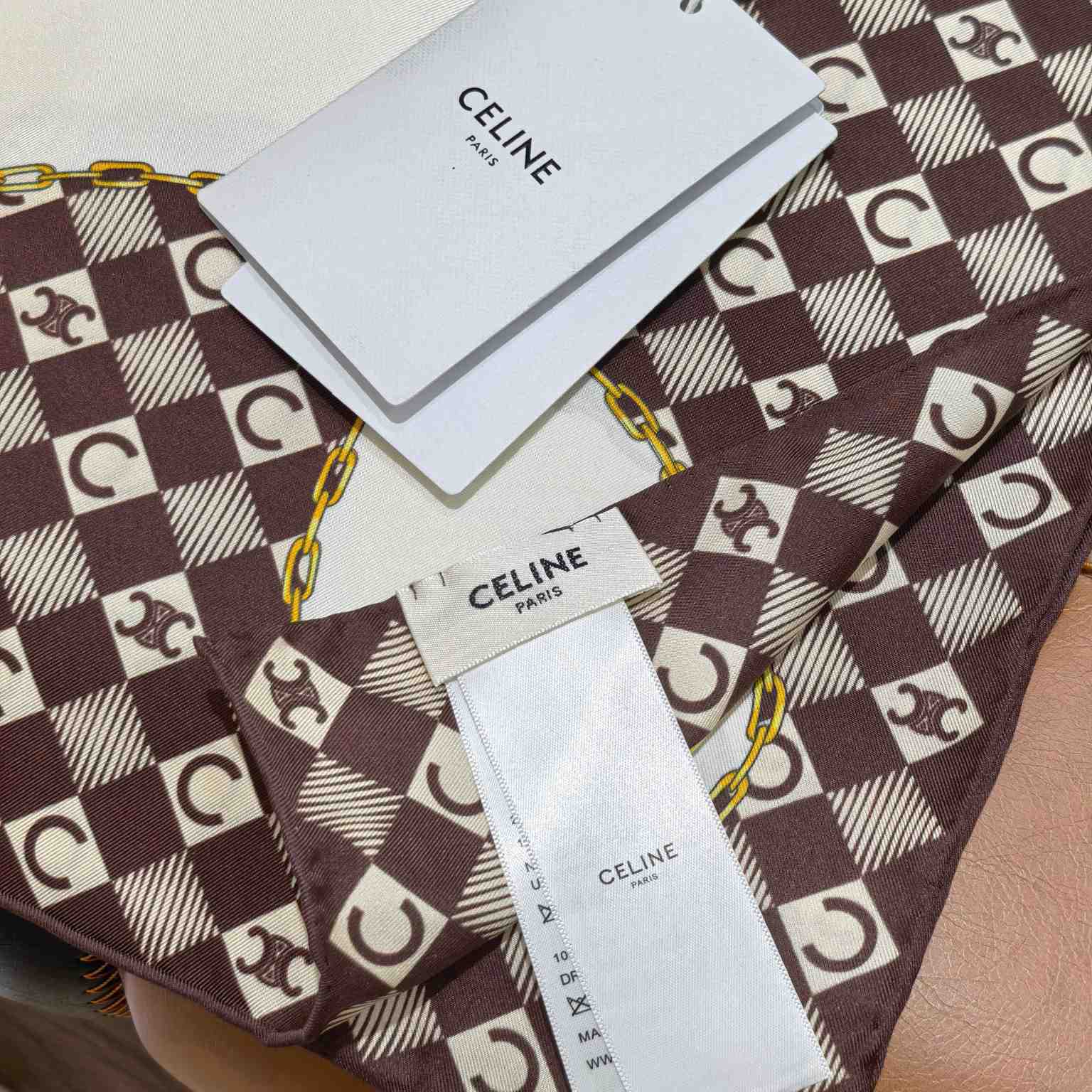 Celine  Bandana In Silk Twill - FashionPlug