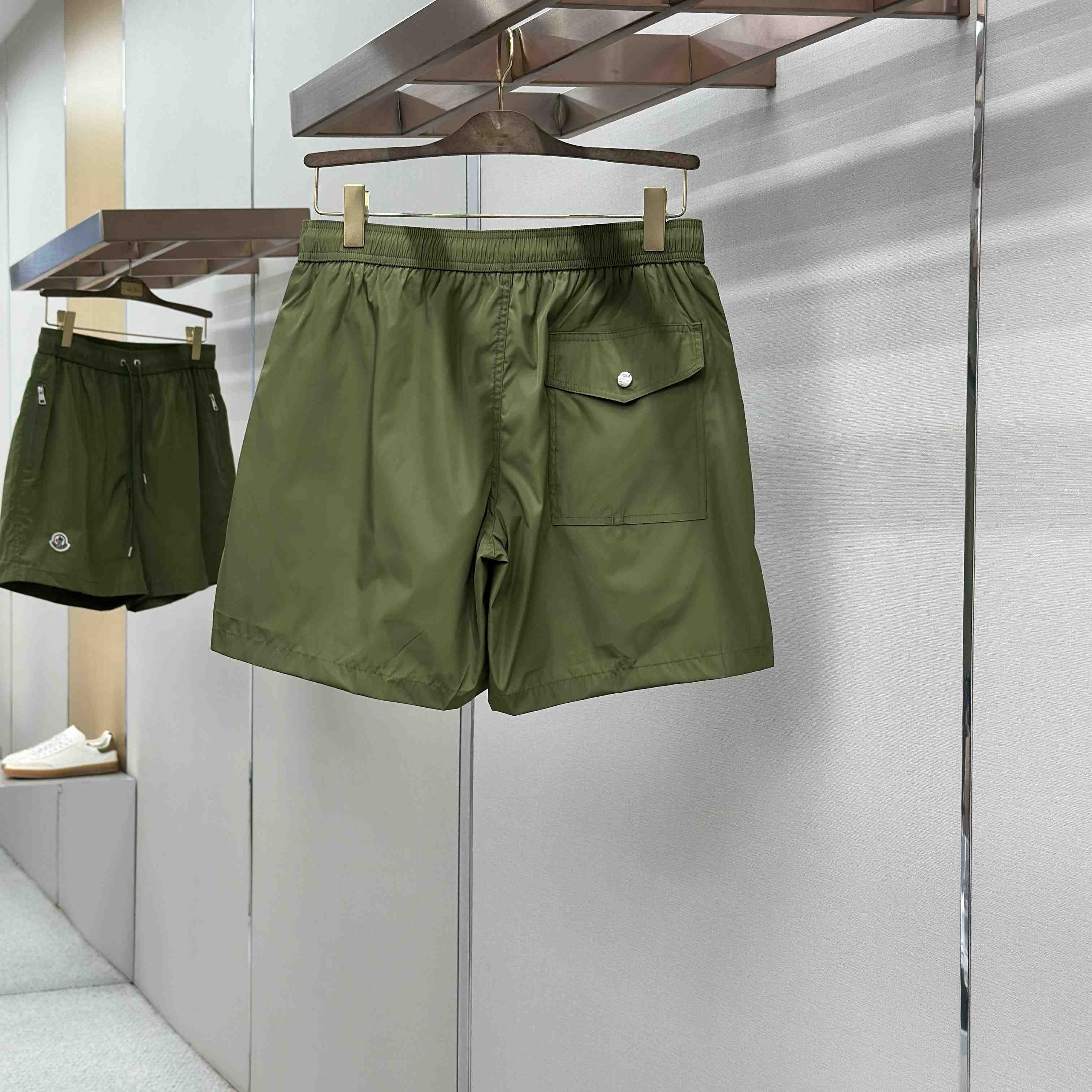 Moncler Logo-Patch Swim Shorts - FashionPlug