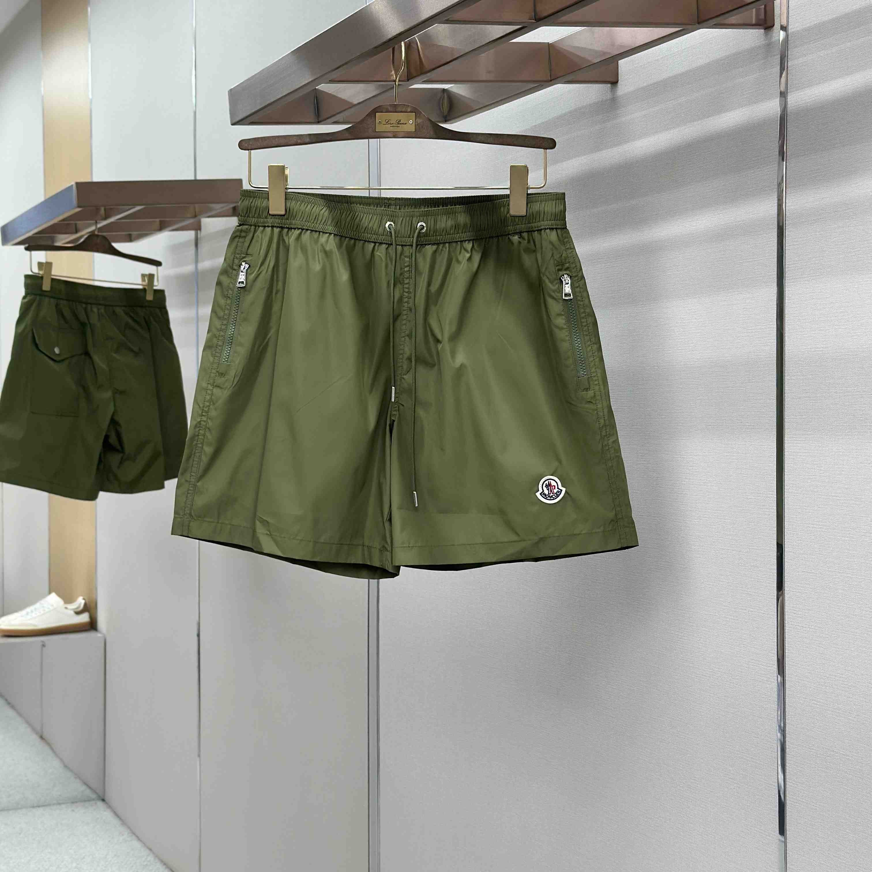 Moncler Logo-Patch Swim Shorts - FashionPlug