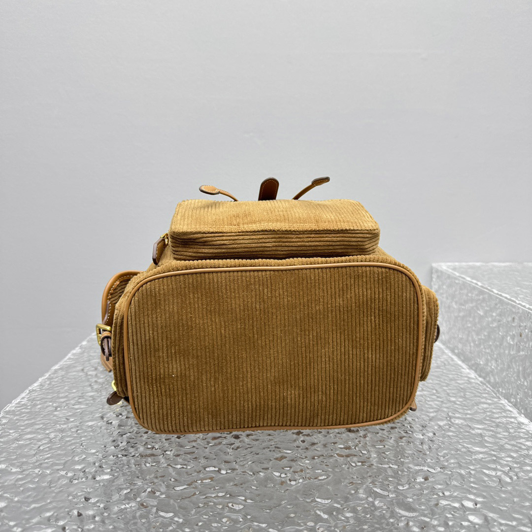 Miu Miu  Large Corduroy Backpack - FashionPlug