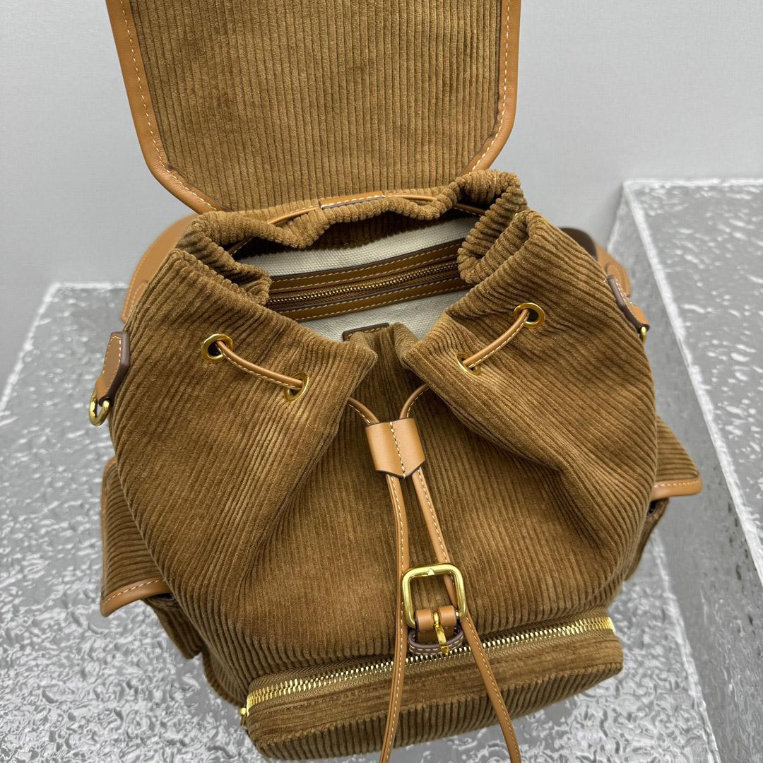 Miu Miu  Large Corduroy Backpack - FashionPlug