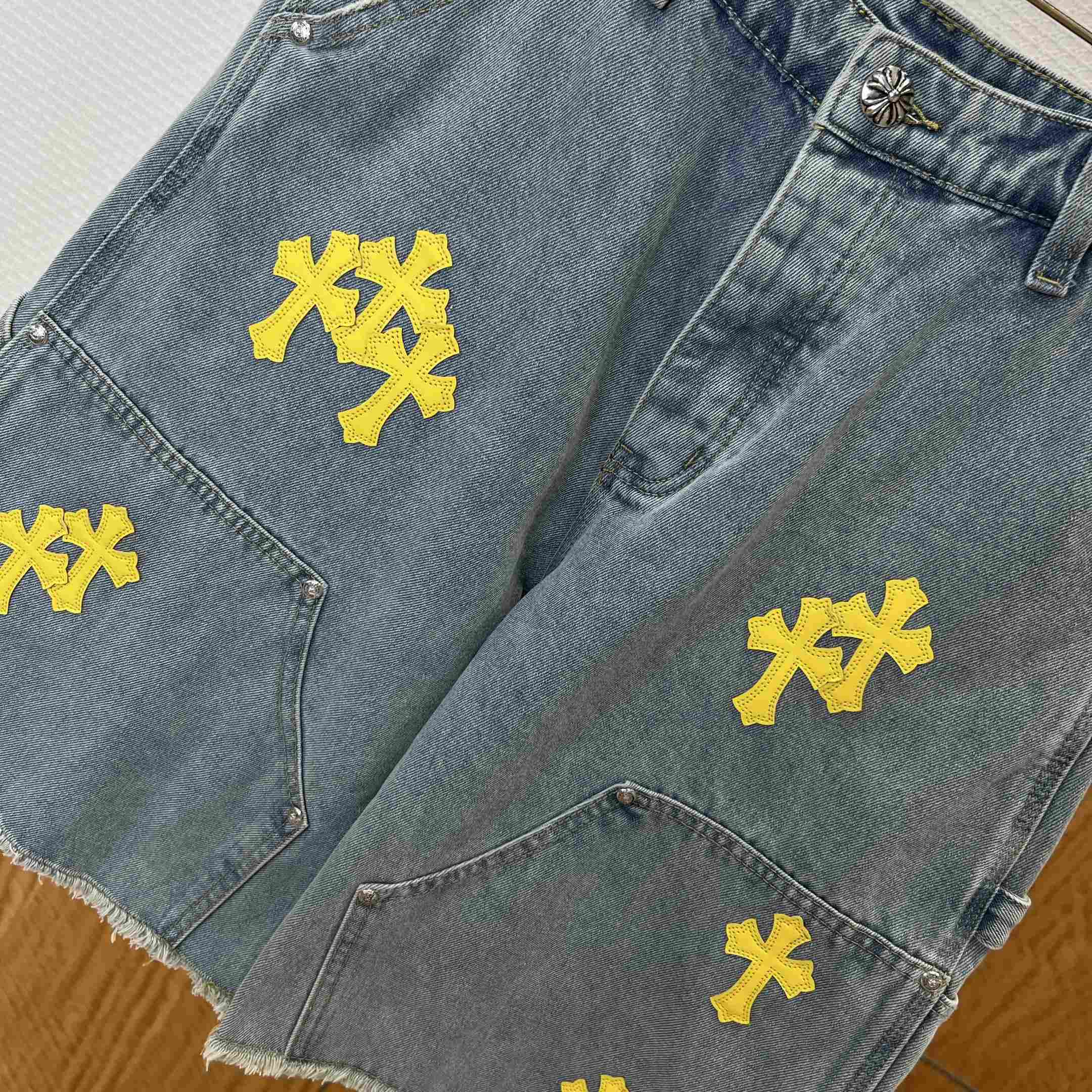 Chrome Hearts Denim Shorts - FashionPlug