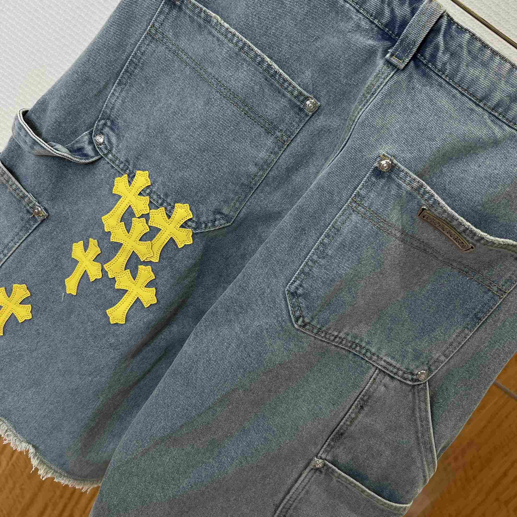 Chrome Hearts Denim Shorts - FashionPlug