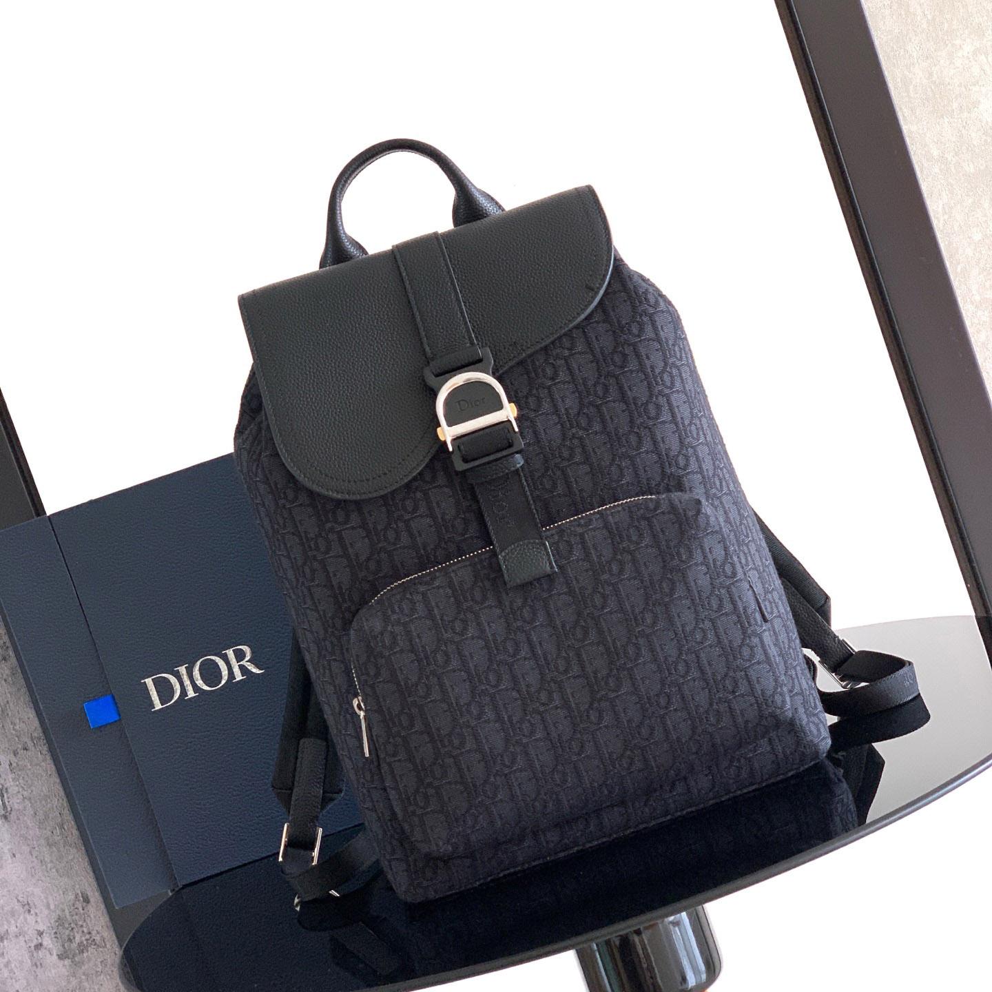 Dior Saddle Heritage Backpack With Flap - FashionPlug