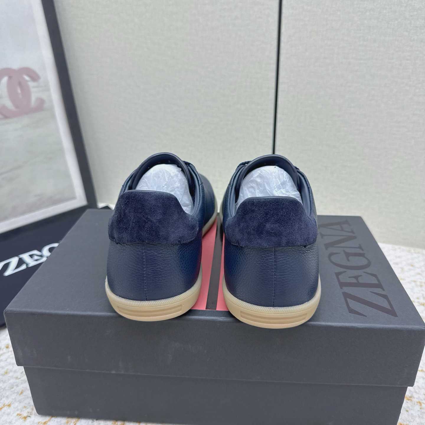 Zegna Grained Leather 232 Sneakers - FashionPlug