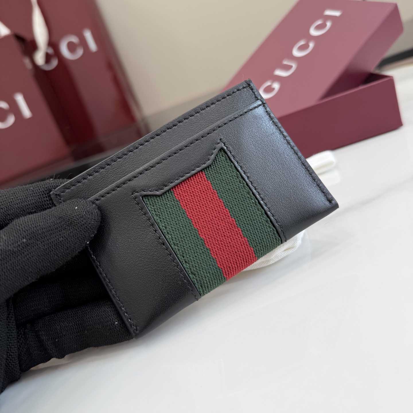 Gucci Horsebit Web Card Case - FashionPlug