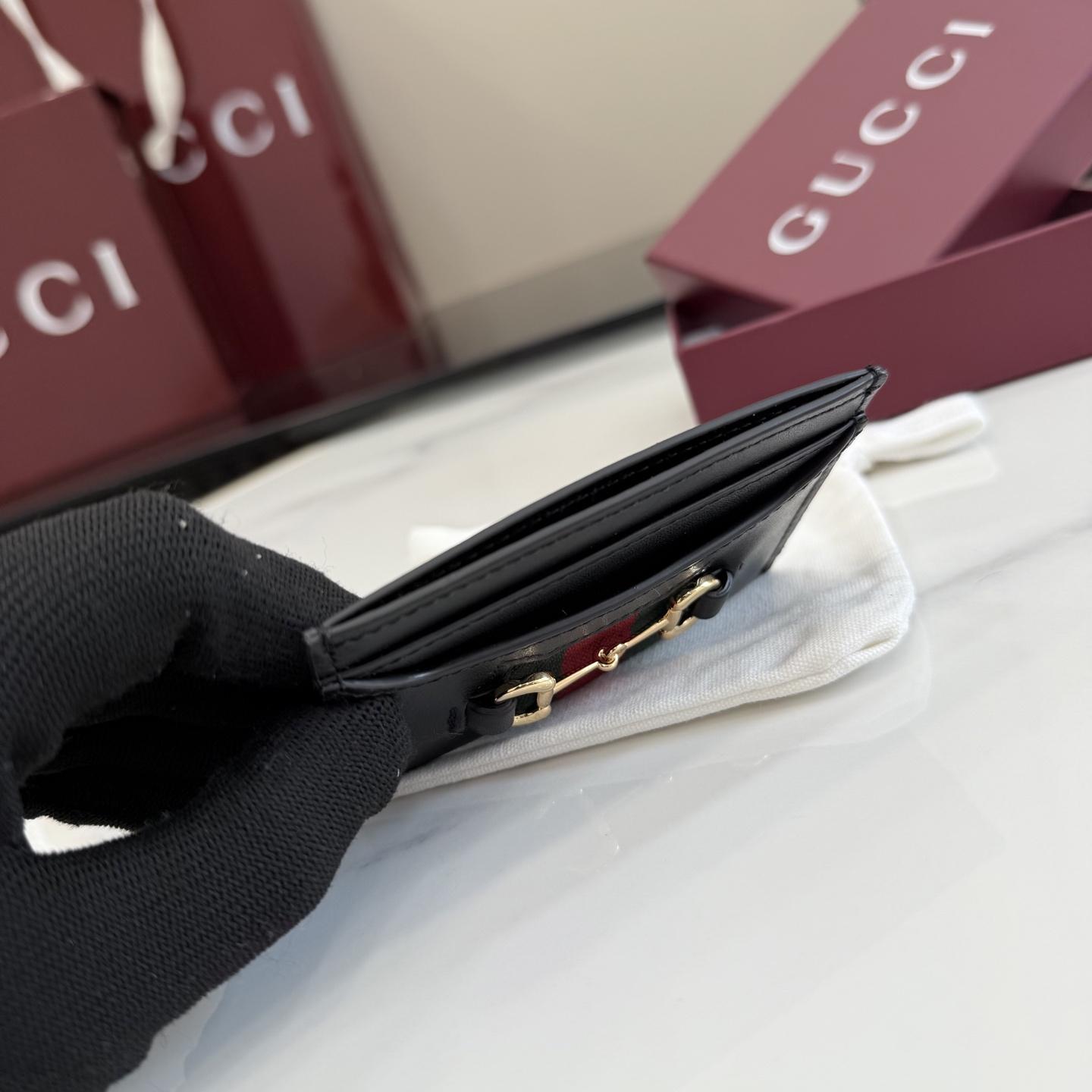 Gucci Horsebit Web Card Case - FashionPlug