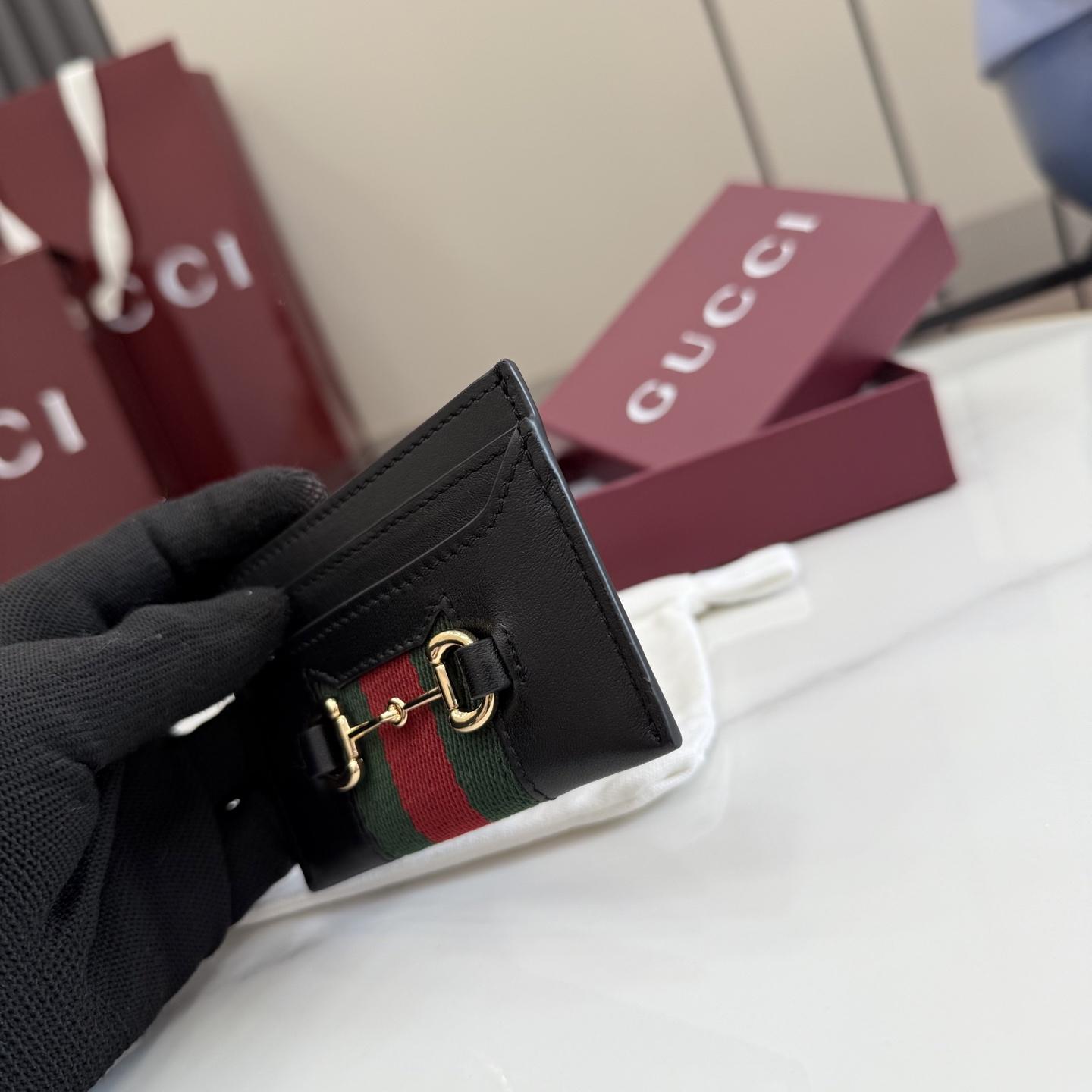 Gucci Horsebit Web Card Case - FashionPlug