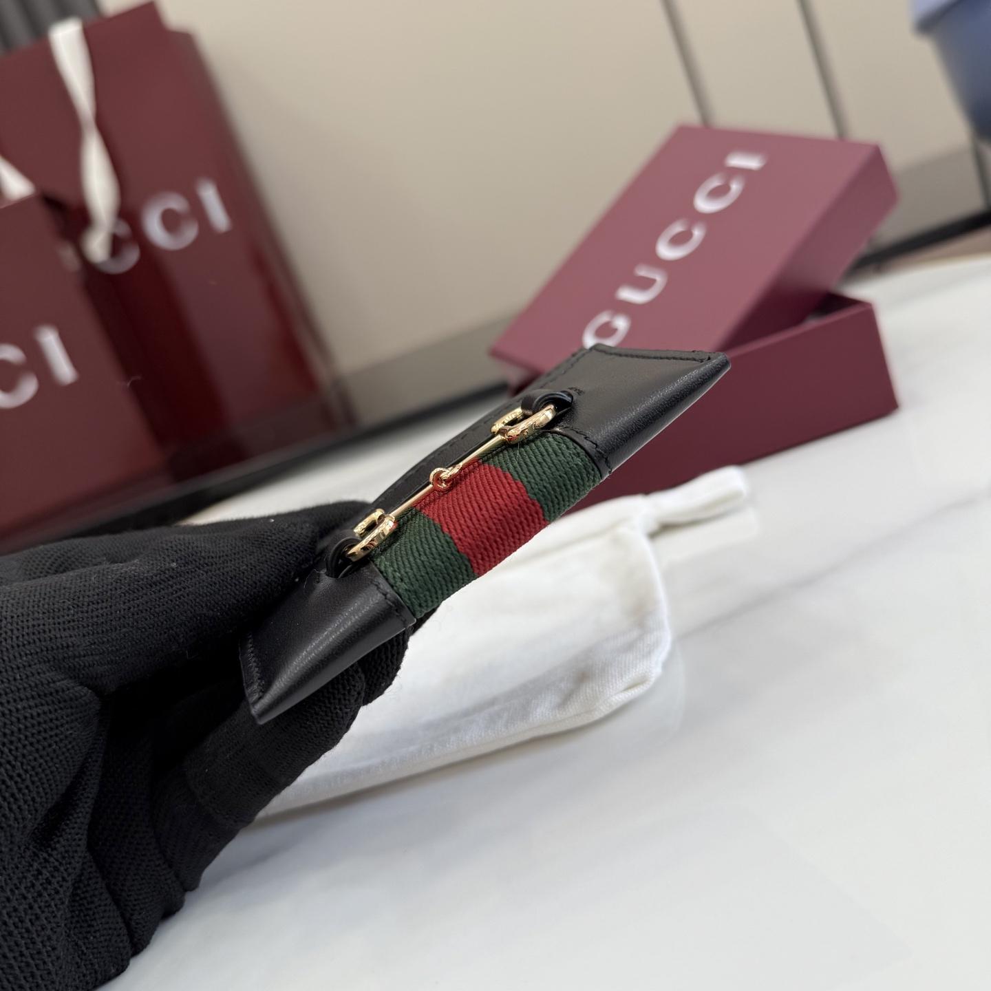 Gucci Horsebit Web Card Case - FashionPlug