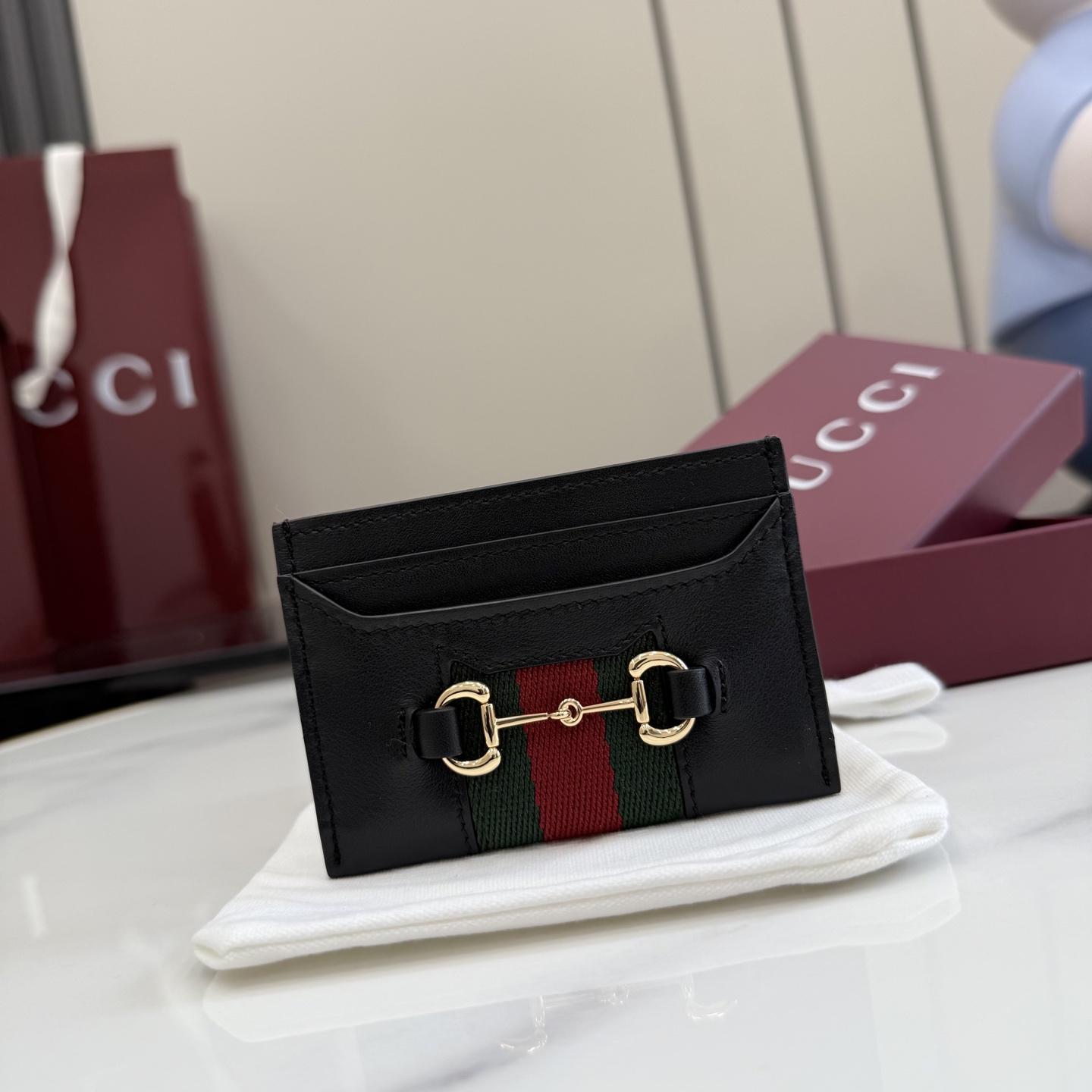 Gucci Horsebit Web Card Case - FashionPlug