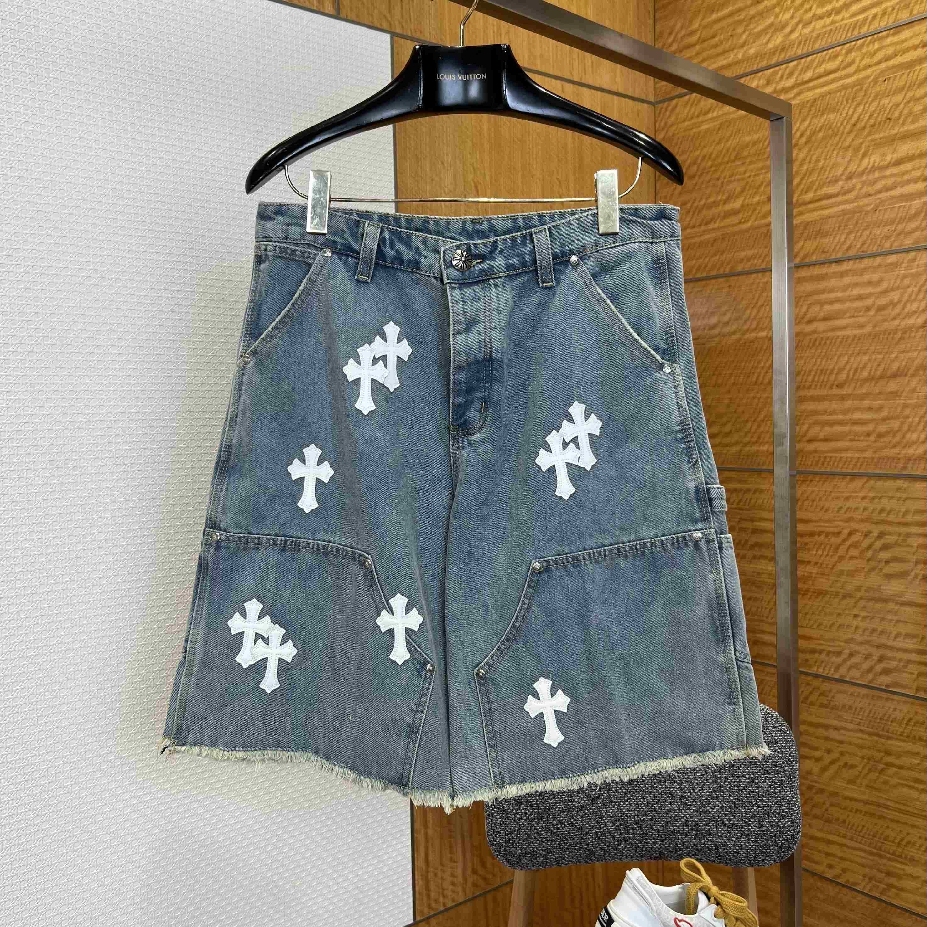 Chrome Hearts Denim Shorts - FashionPlug