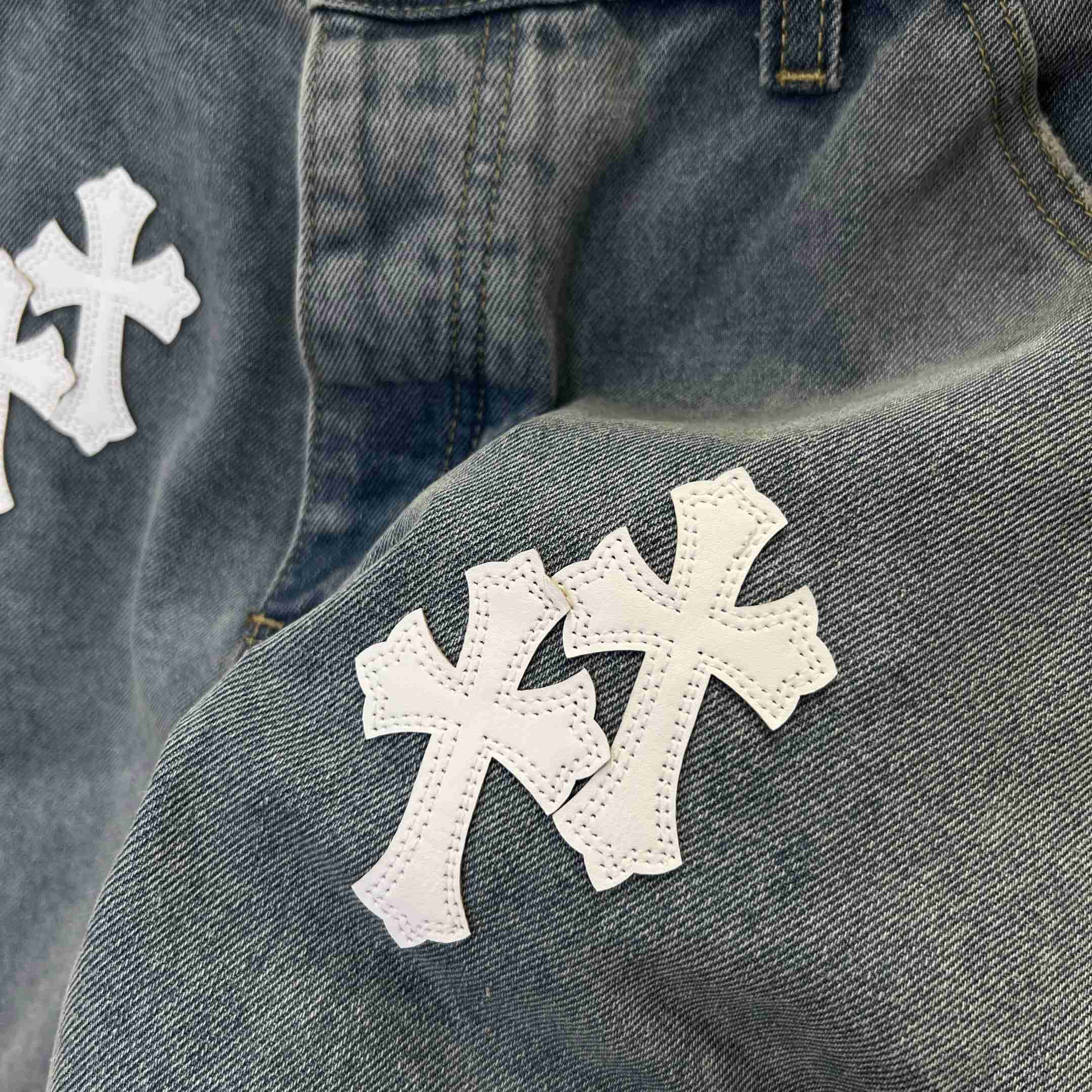 Chrome Hearts Denim Shorts - FashionPlug