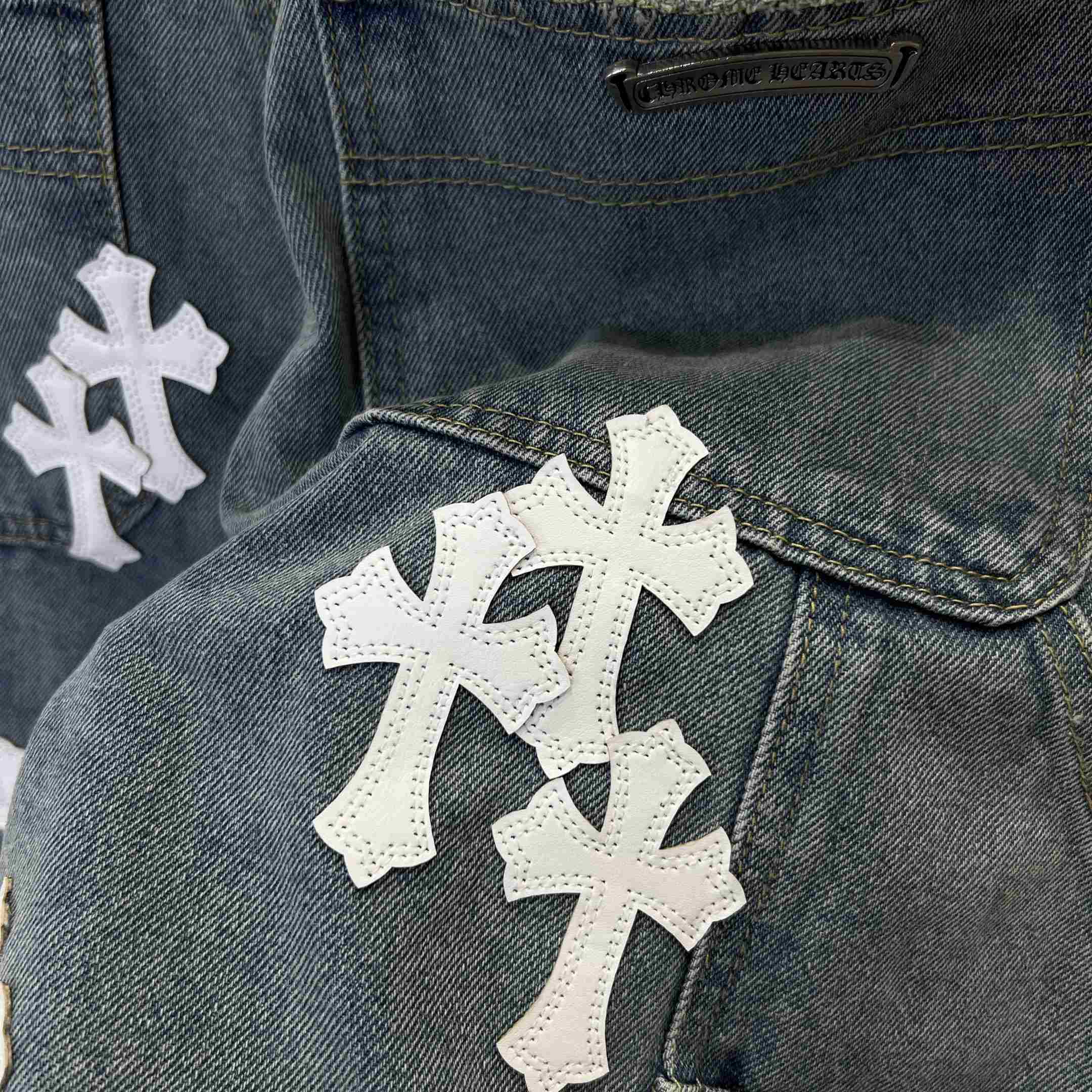 Chrome Hearts Denim Shorts - FashionPlug