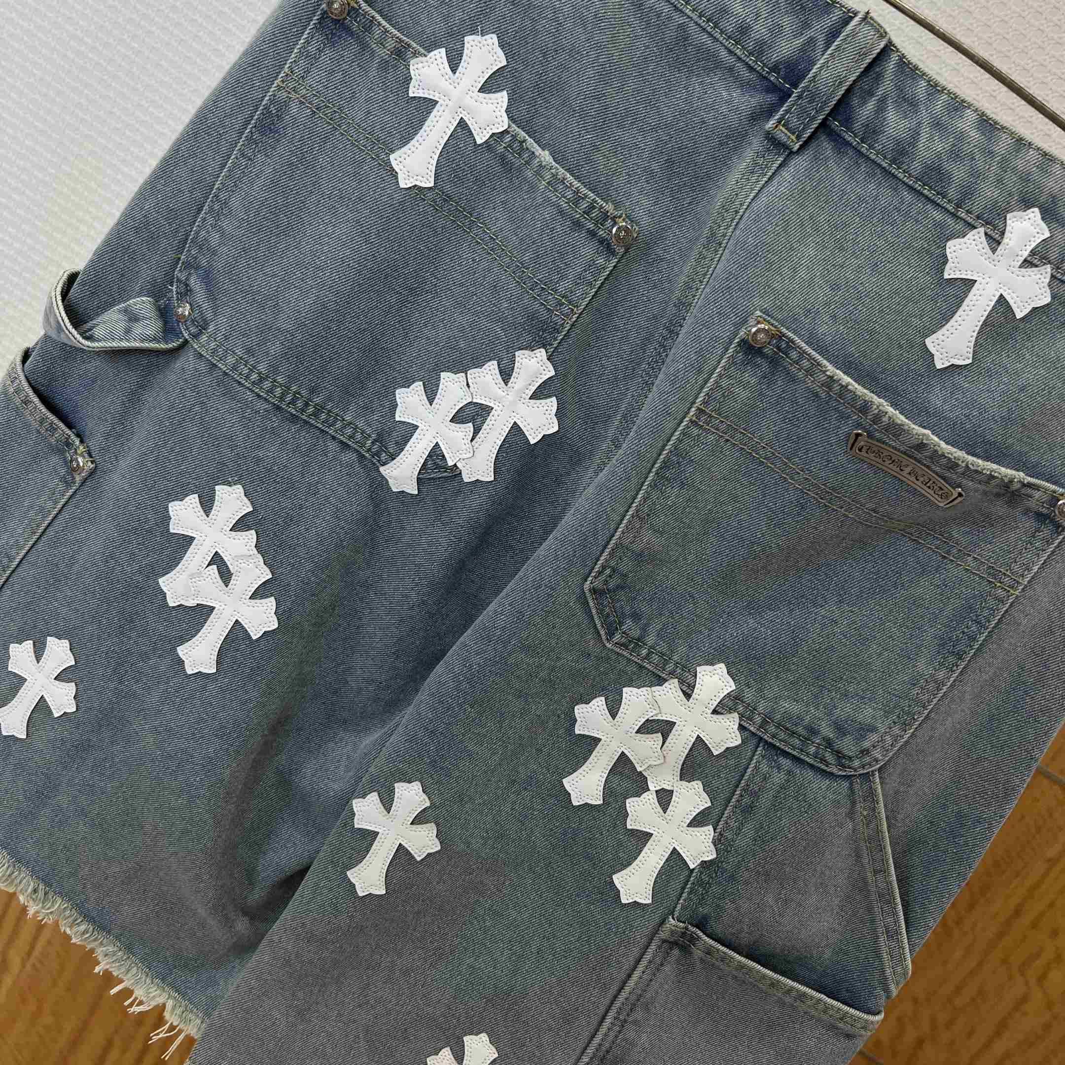 Chrome Hearts Denim Shorts - FashionPlug