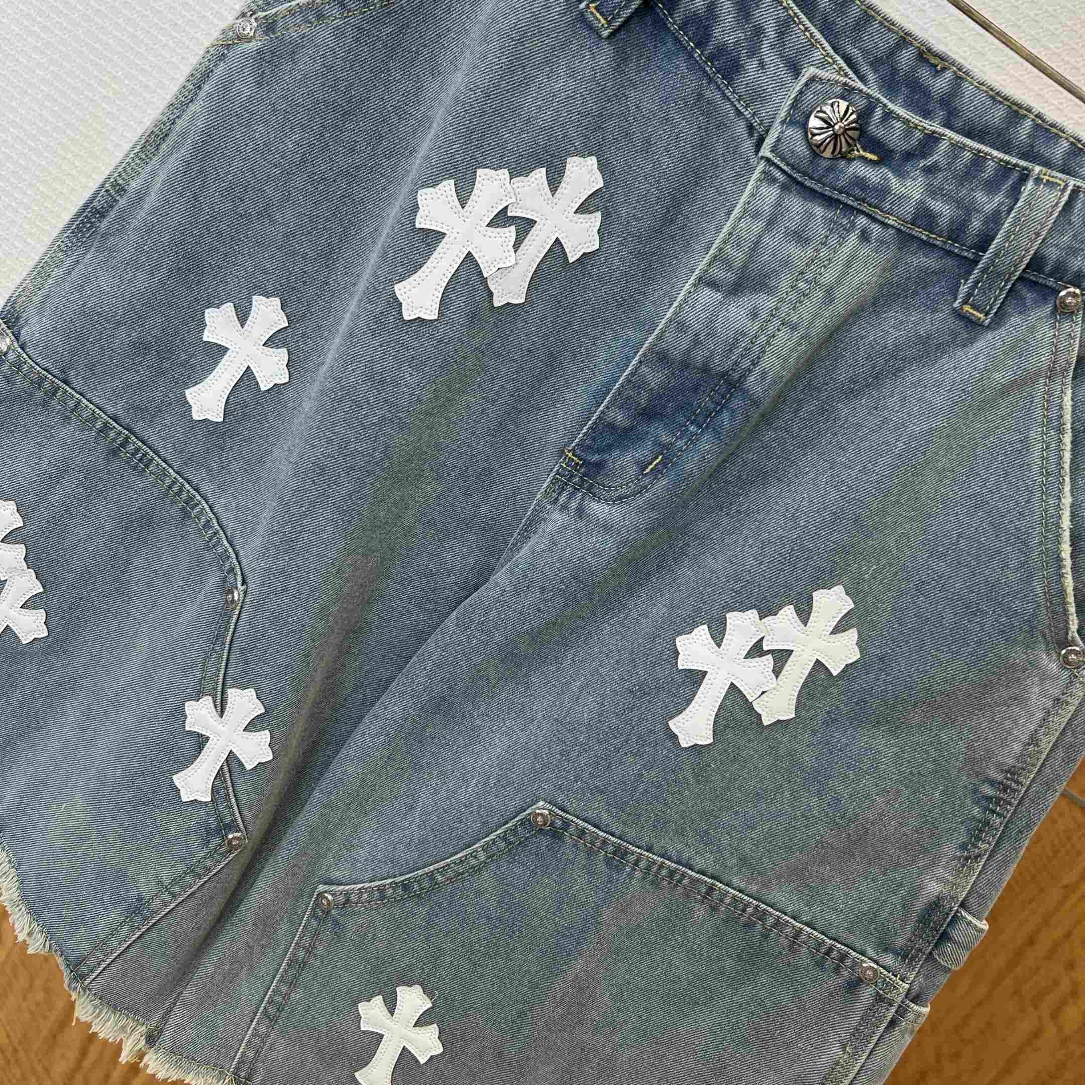Chrome Hearts Denim Shorts - FashionPlug