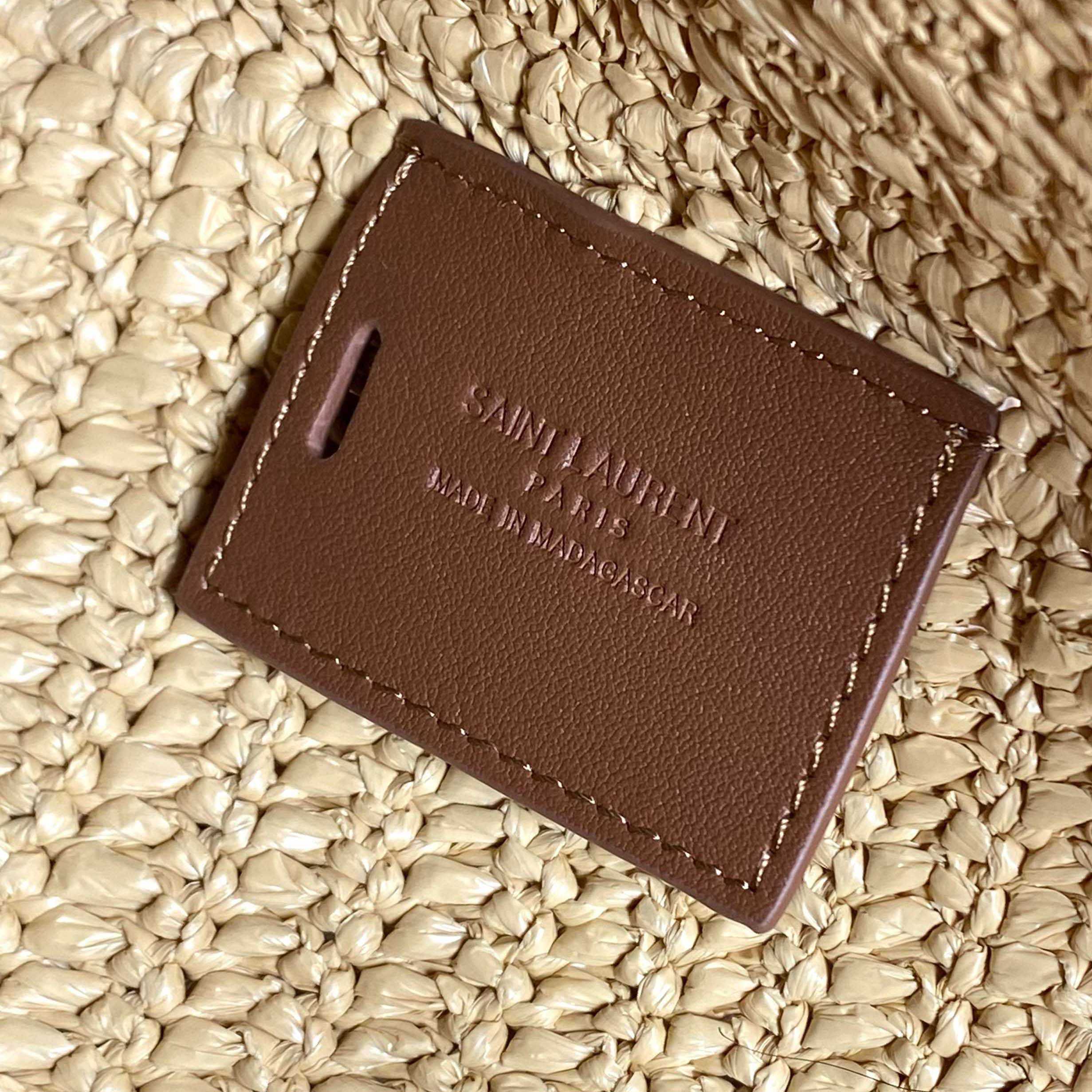 Saint Laurent LE 5 À 7 Supple Large In Raffia - FashionPlug