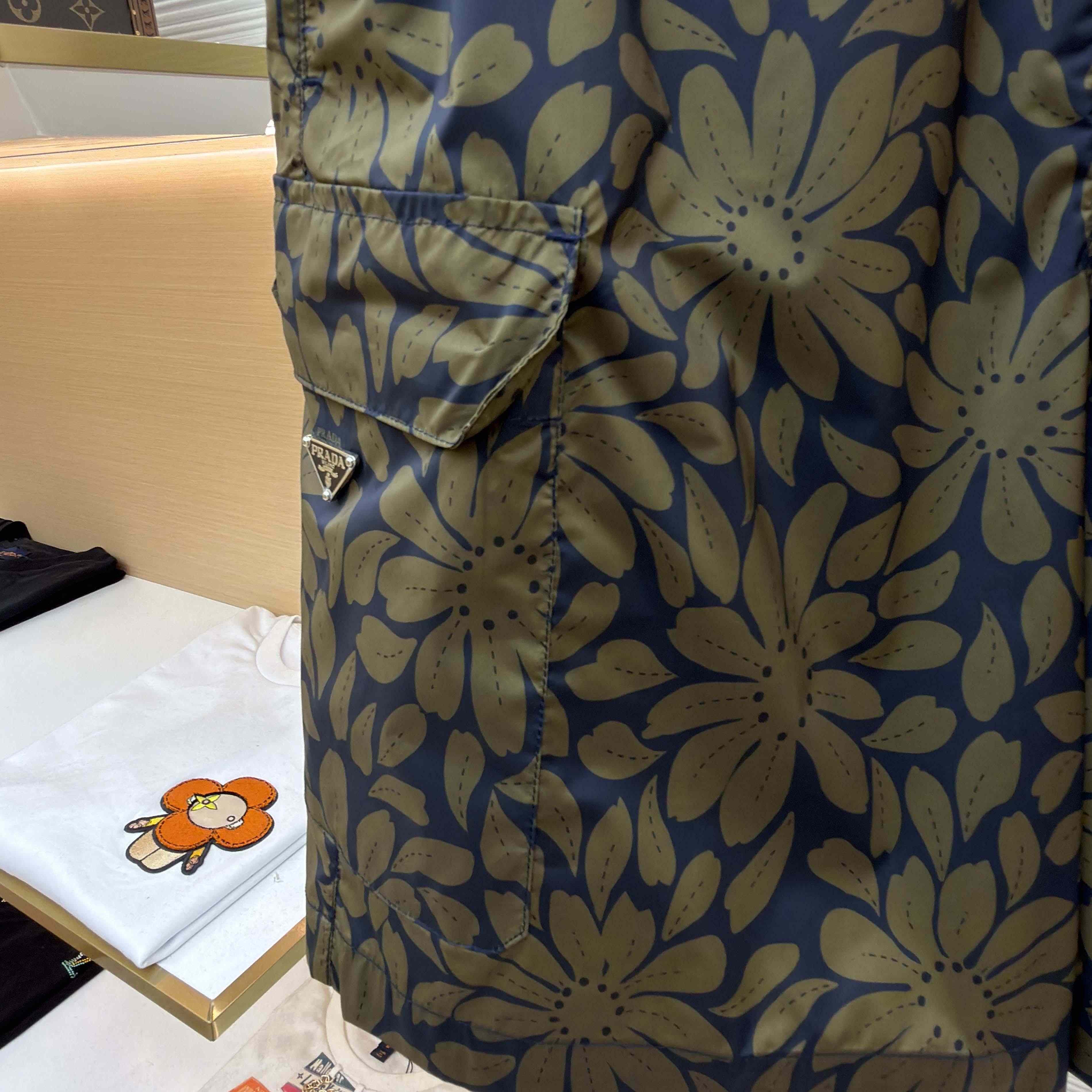Prada Printed Re-Nylon Swim Trunks - FashionPlug