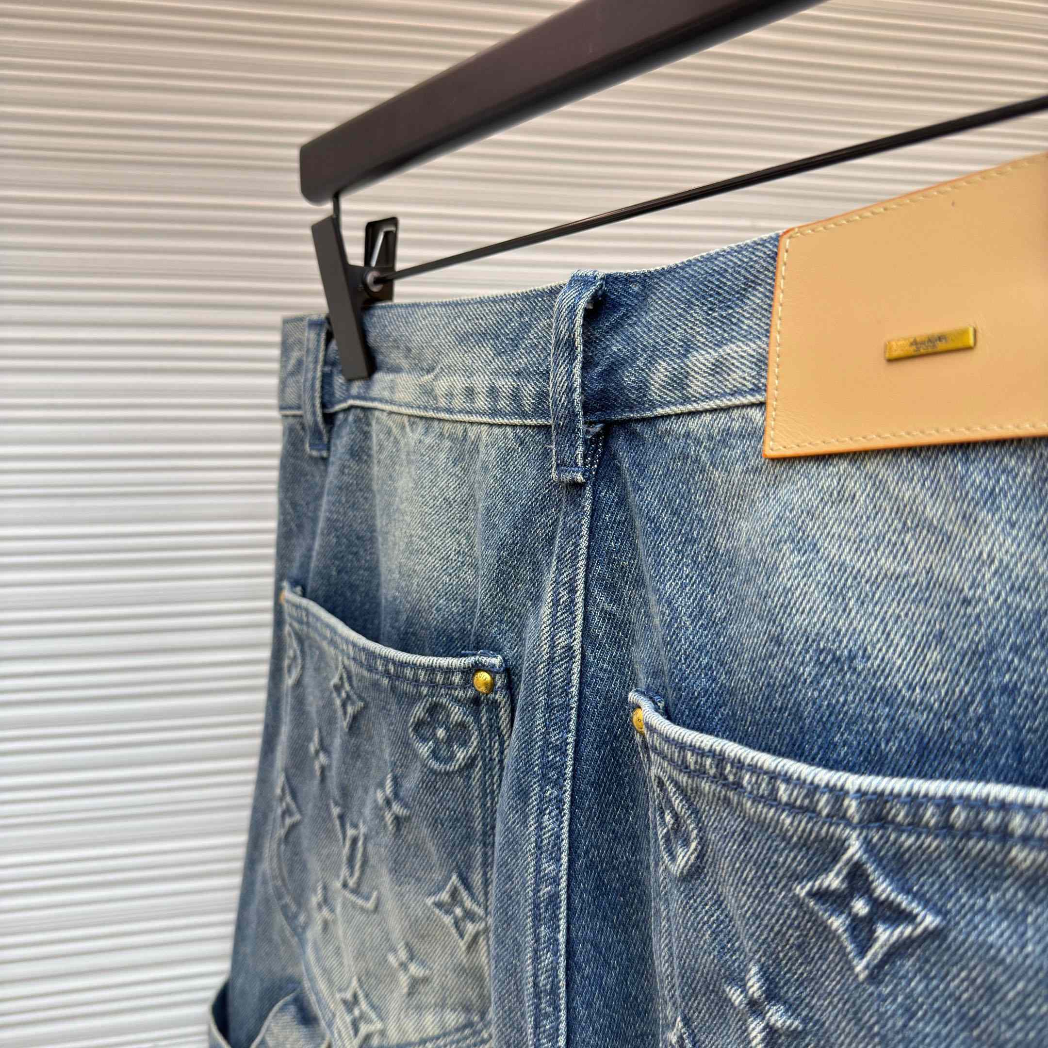 Louis Vuitton Denim Carpenter Shorts  - FashionPlug