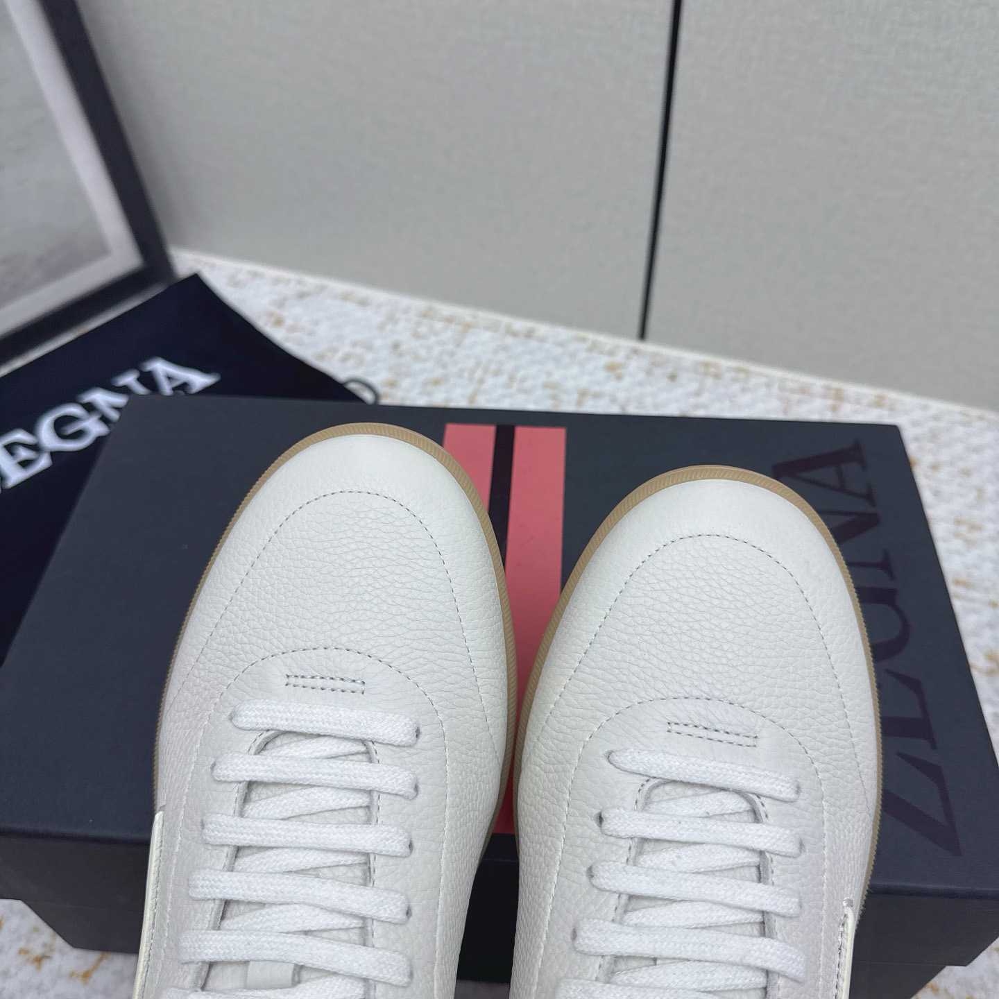 Zegna Grained Leather 232 Sneakers - FashionPlug