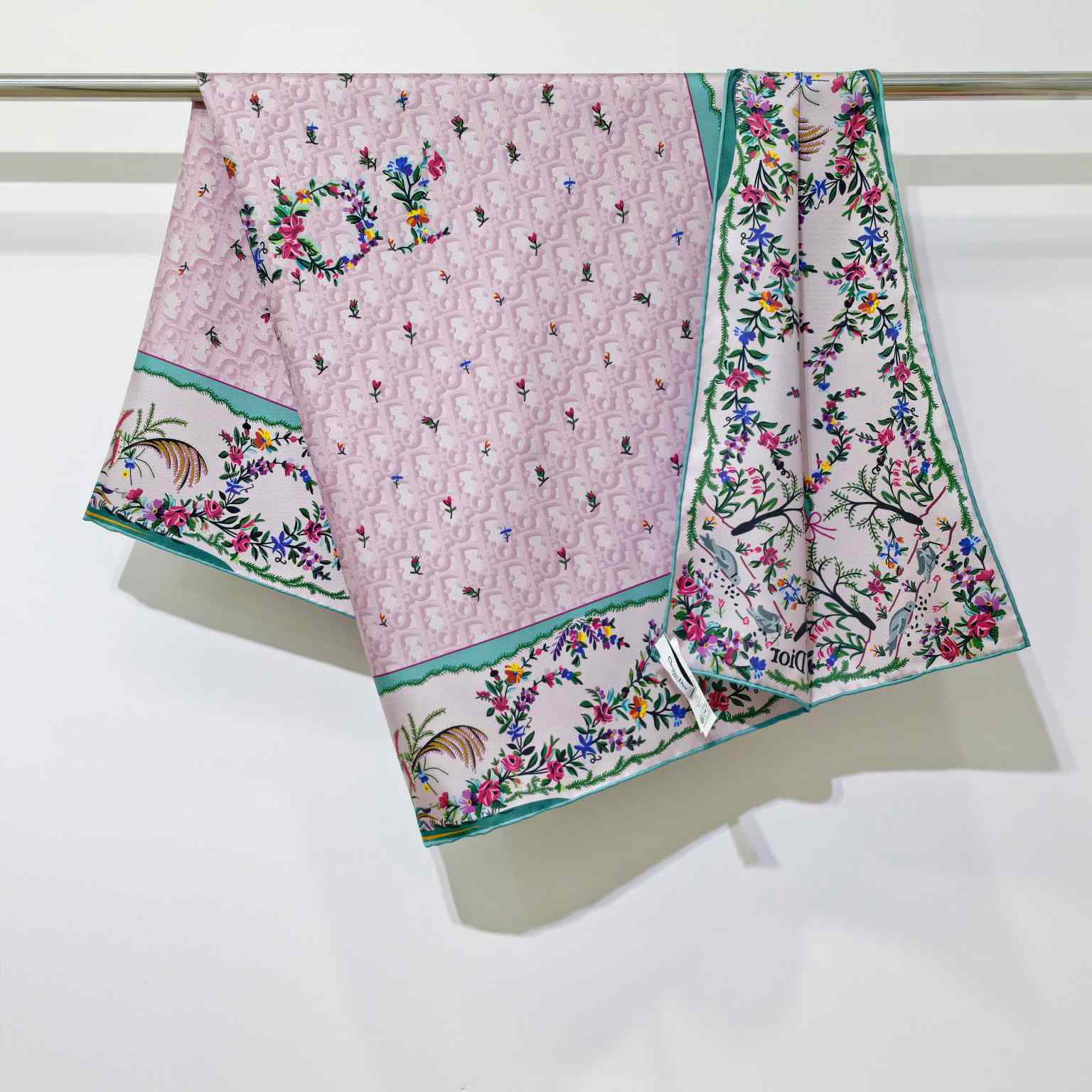 Dior Dioramour Revolution Flowers 90 Square Scarf - FashionPlug