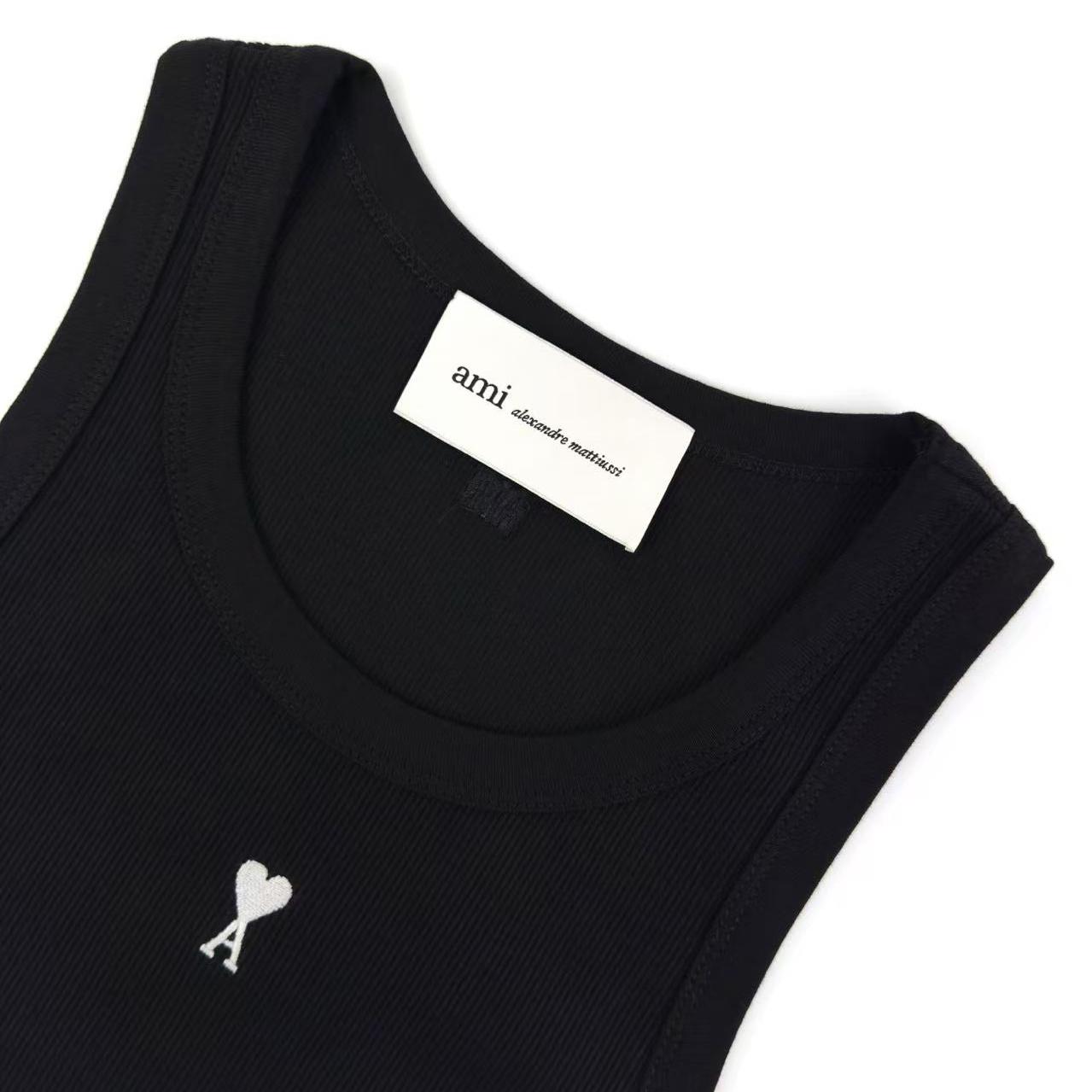 AMI Paris Cotton Ami De Coeur Tanktop - FashionPlug