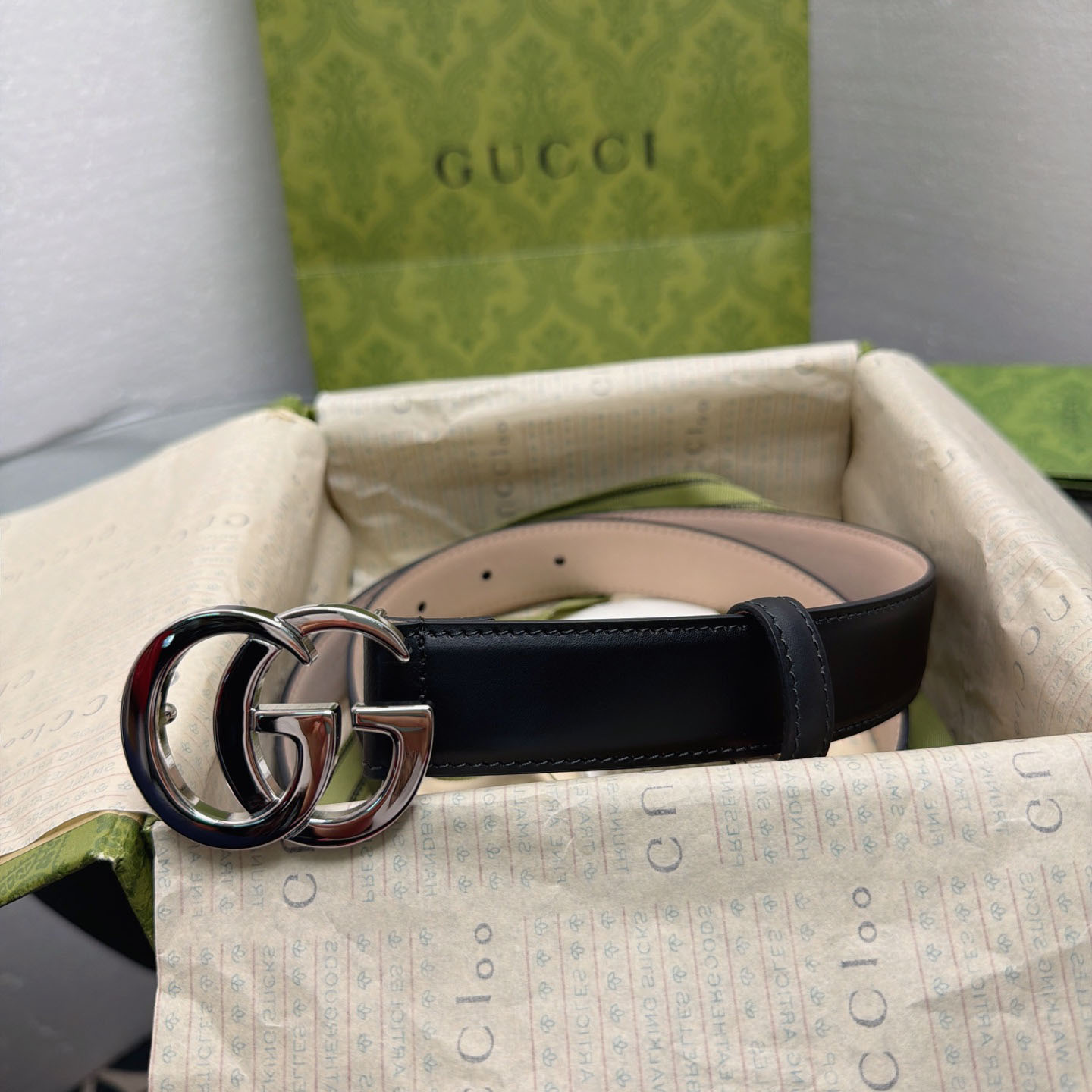 Gucci  Flat Marmont Belt - FashionPlug