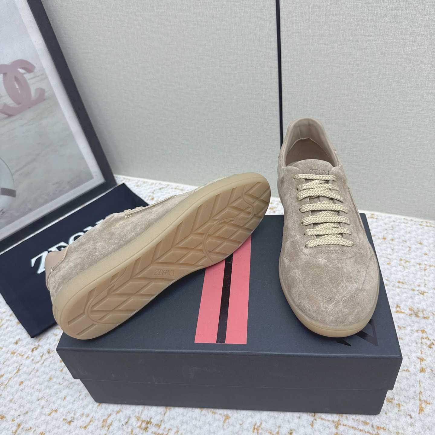 Zegna 232 Suede Sneakers - FashionPlug