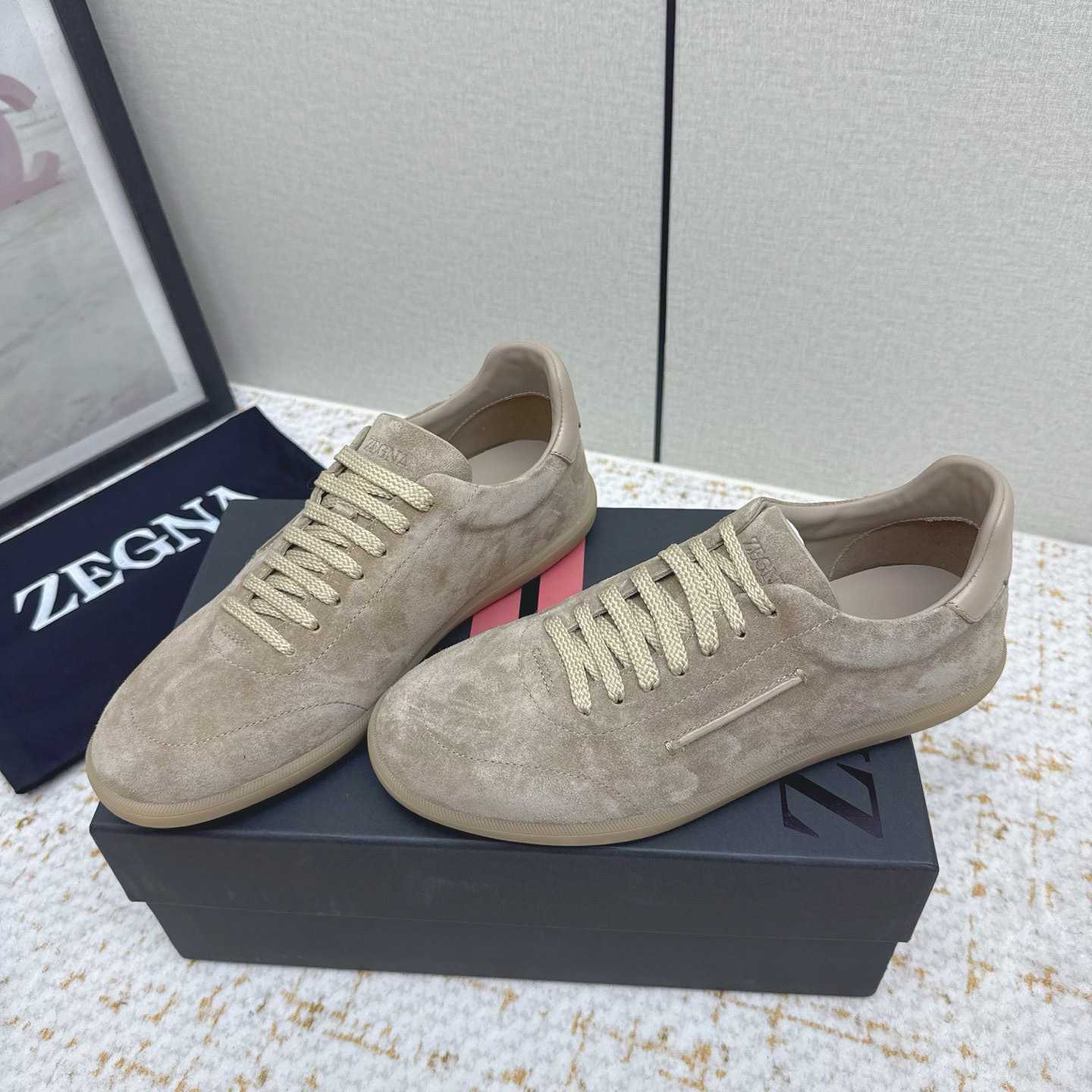 Zegna 232 Suede Sneakers - FashionPlug