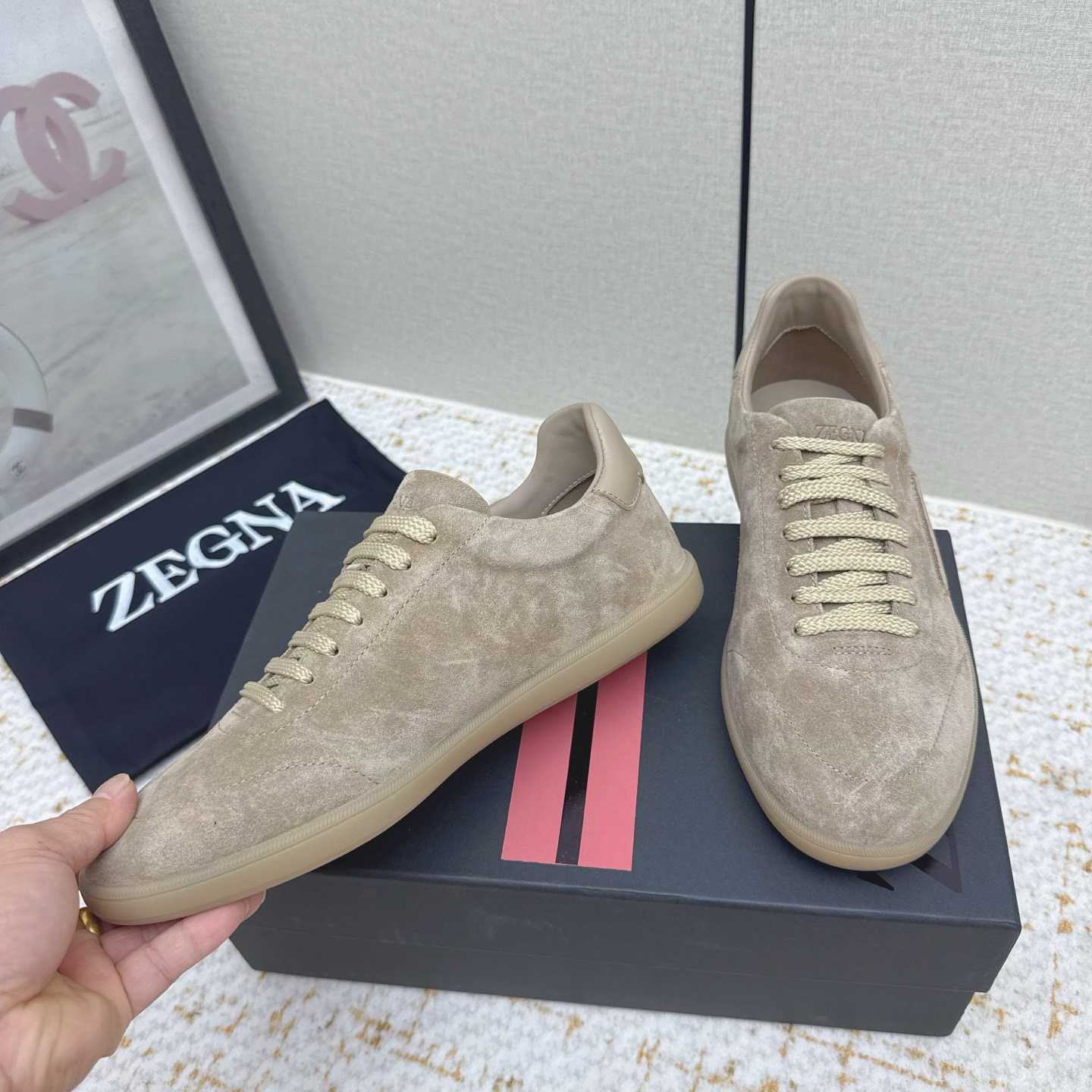 Zegna 232 Suede Sneakers - FashionPlug