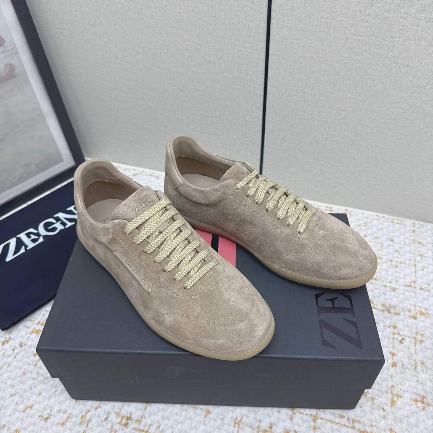 Zegna 232 Suede Sneakers - FashionPlug
