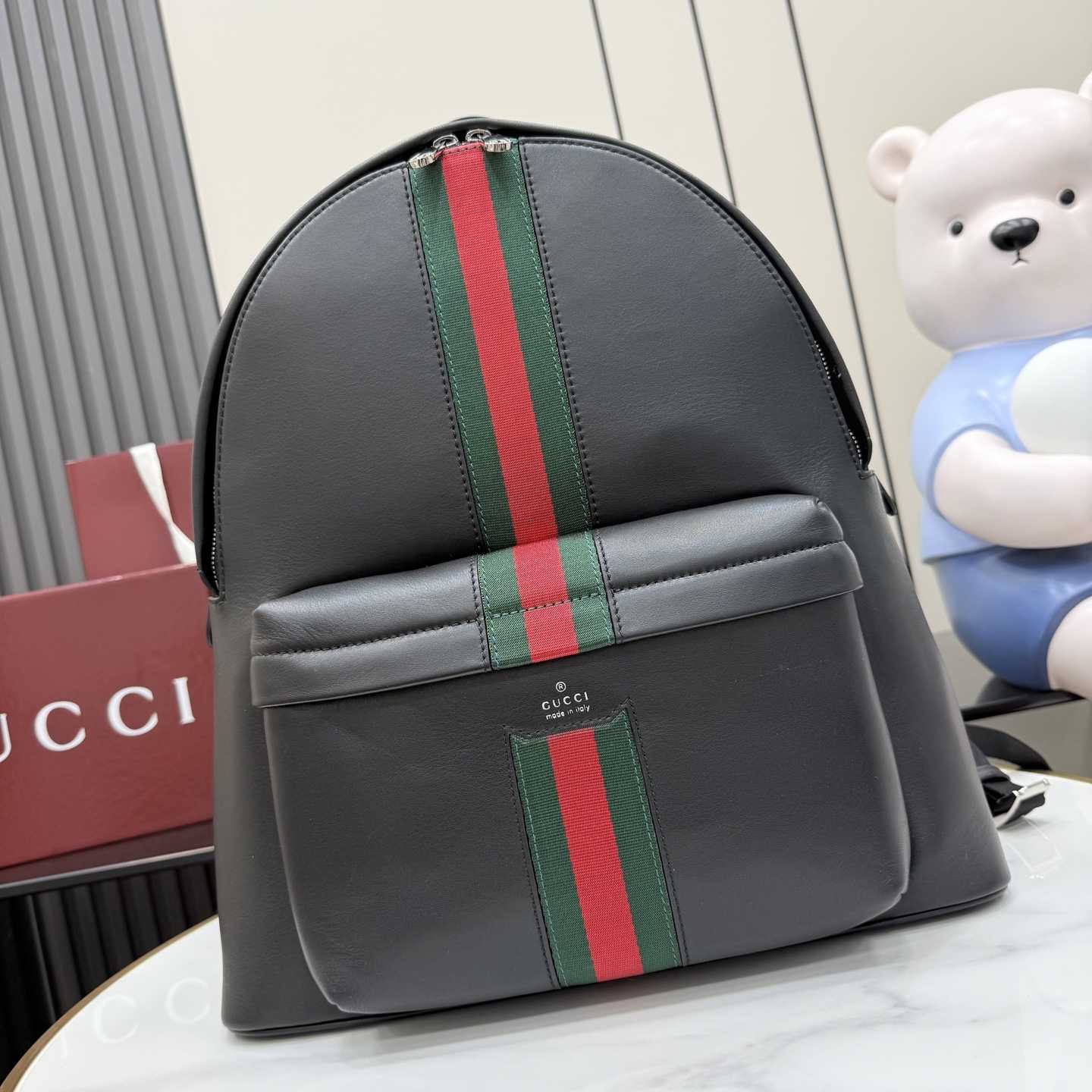 Gucci Web Trademark Large Backpack - FashionPlug