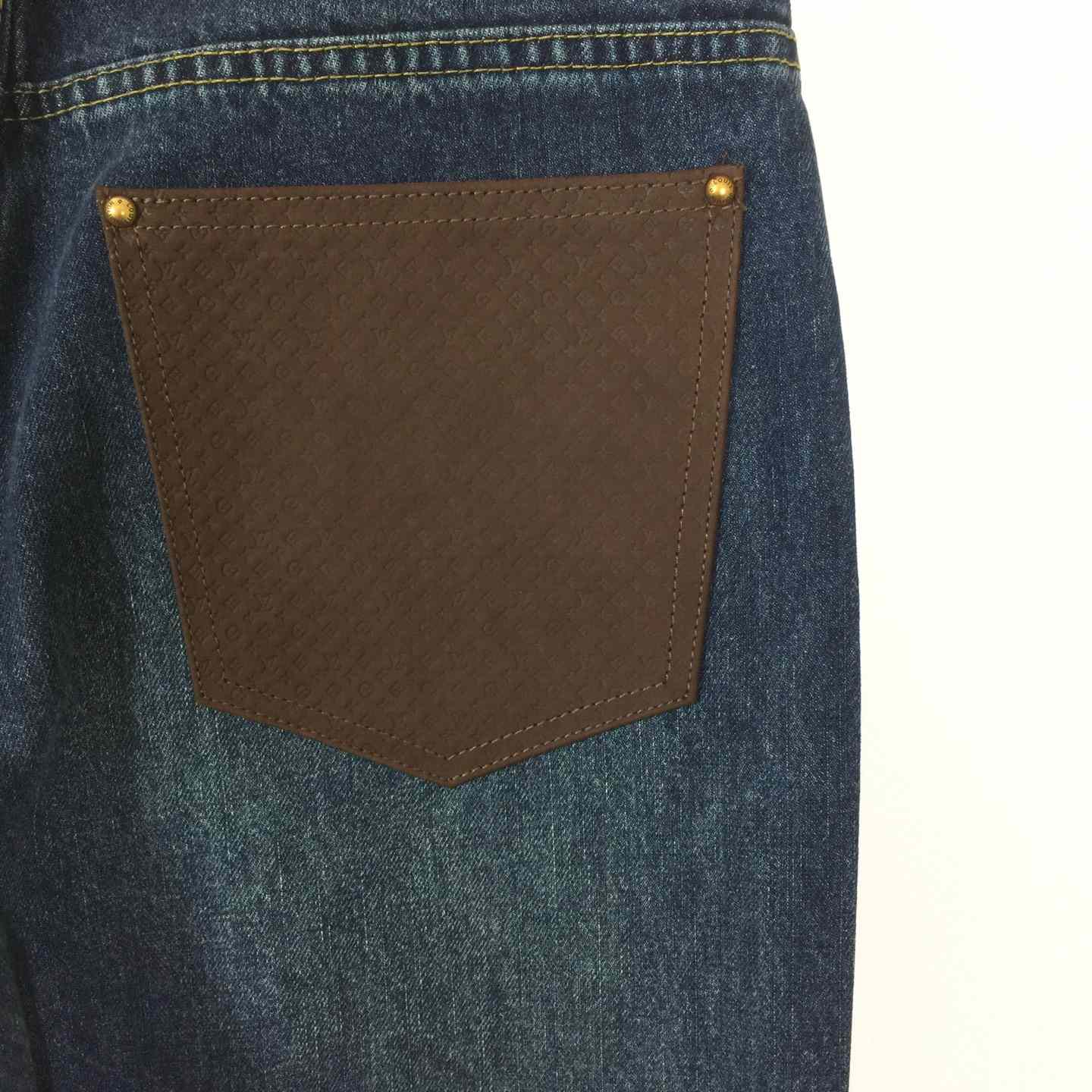 Louis Vuitton Denim Skate Pants With Leather Signature Pockets   1AJUXV - FashionPlug