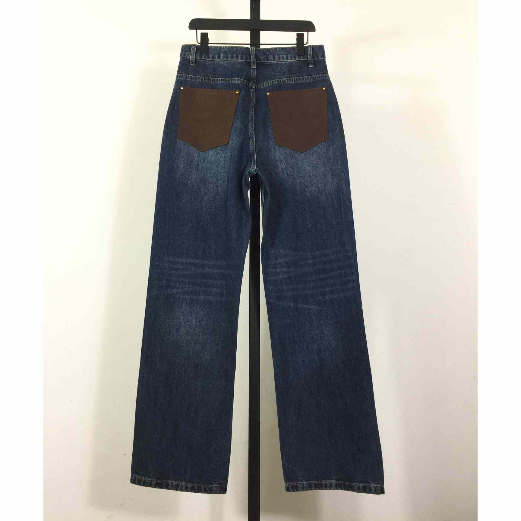 Louis Vuitton Denim Skate Pants With Leather Signature Pockets   1AJUXV - FashionPlug