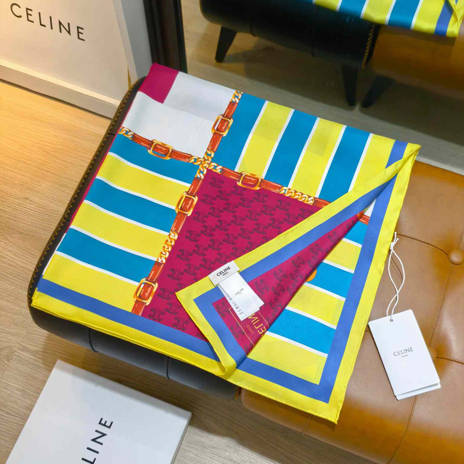 Celine  Square In Silk Twill - FashionPlug
