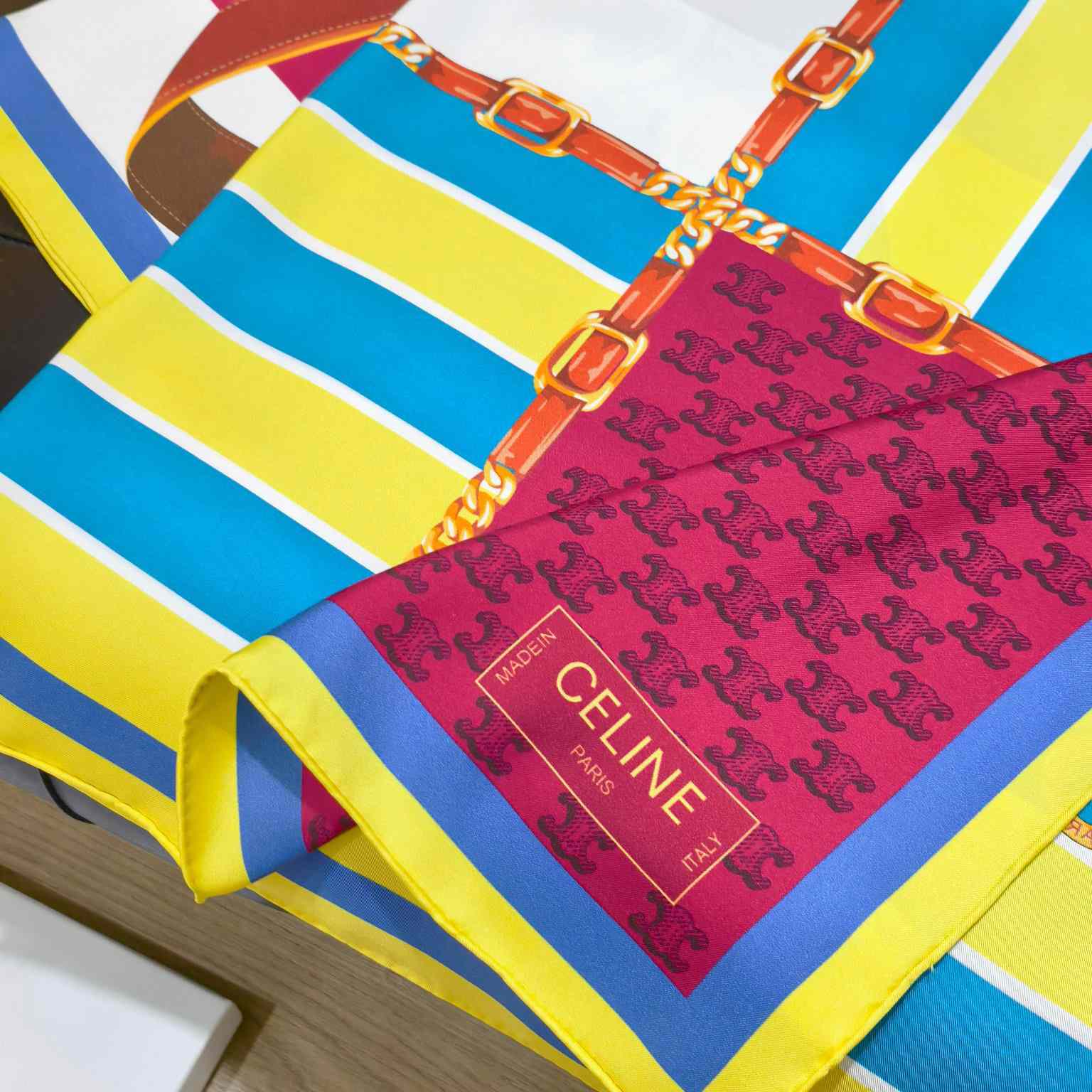 Celine  Square In Silk Twill - FashionPlug