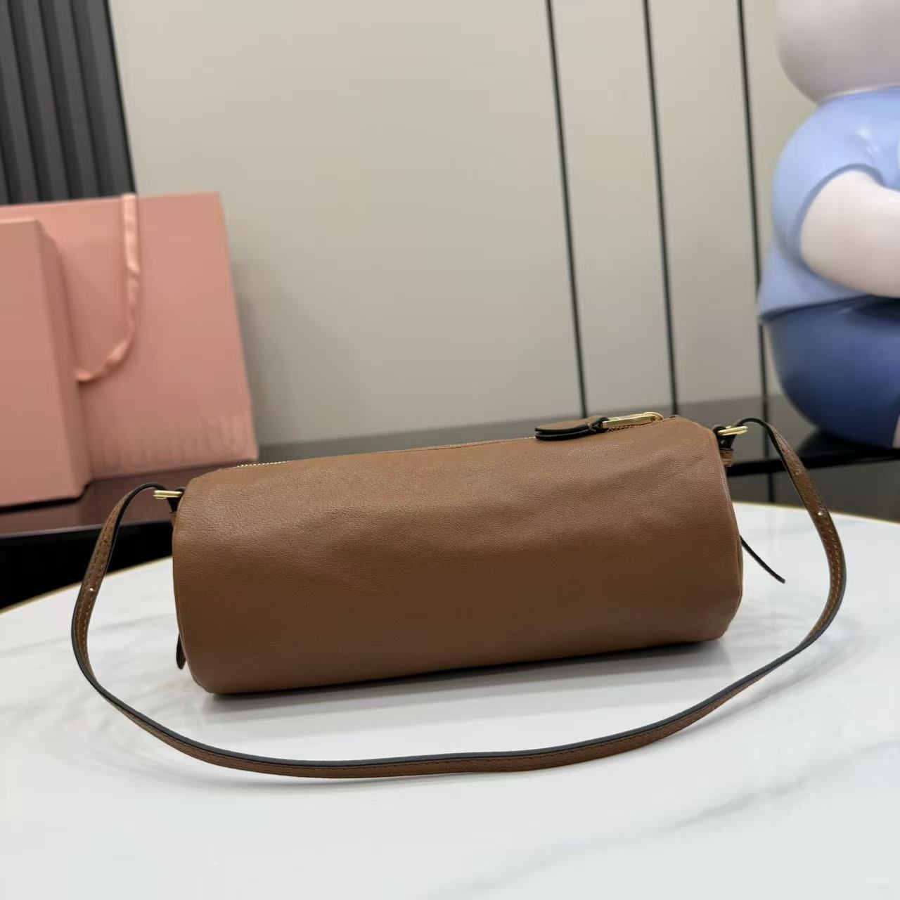 Miu Miu Nappa Leather Pouch - FashionPlug